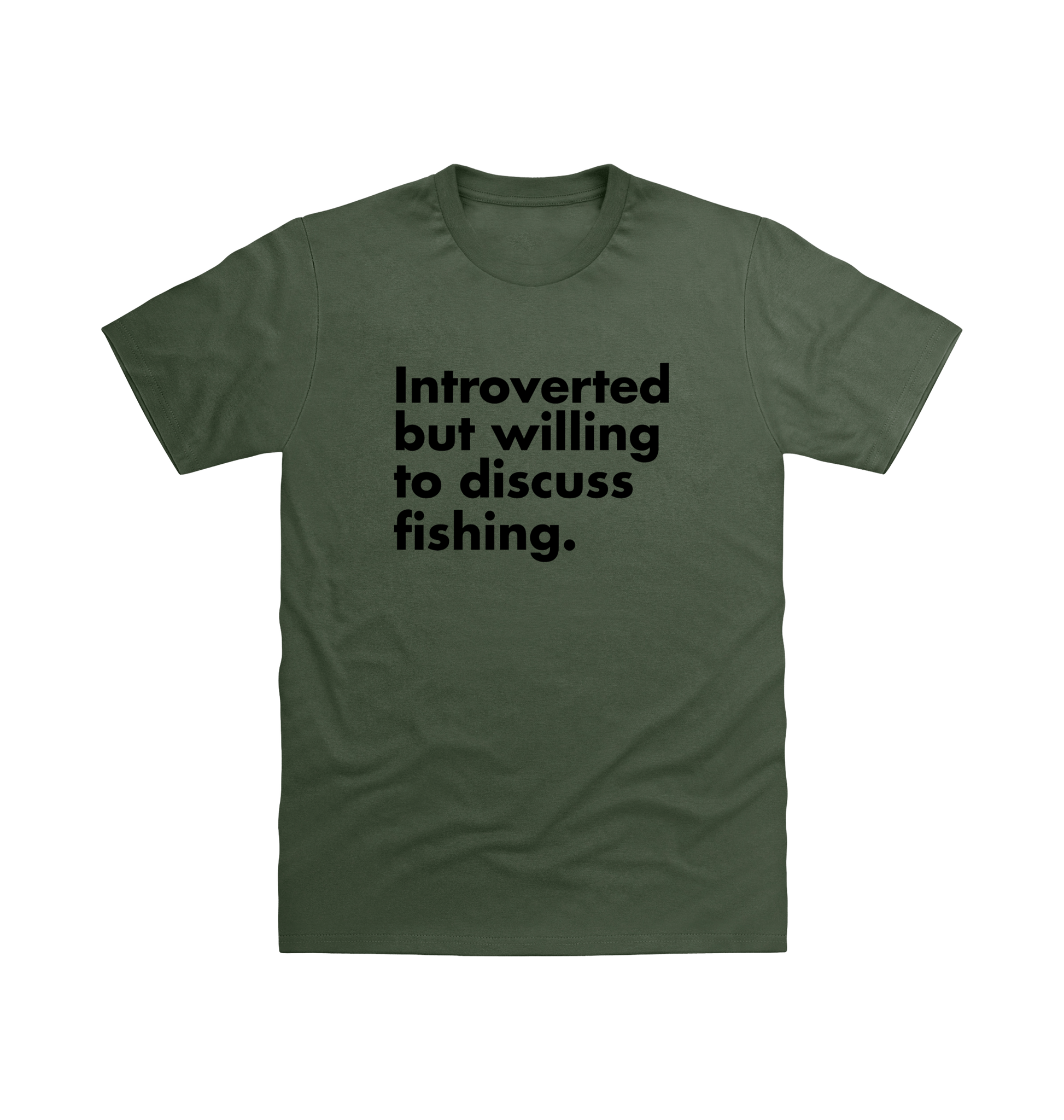 Earthy Green Printed T-shirt Front
