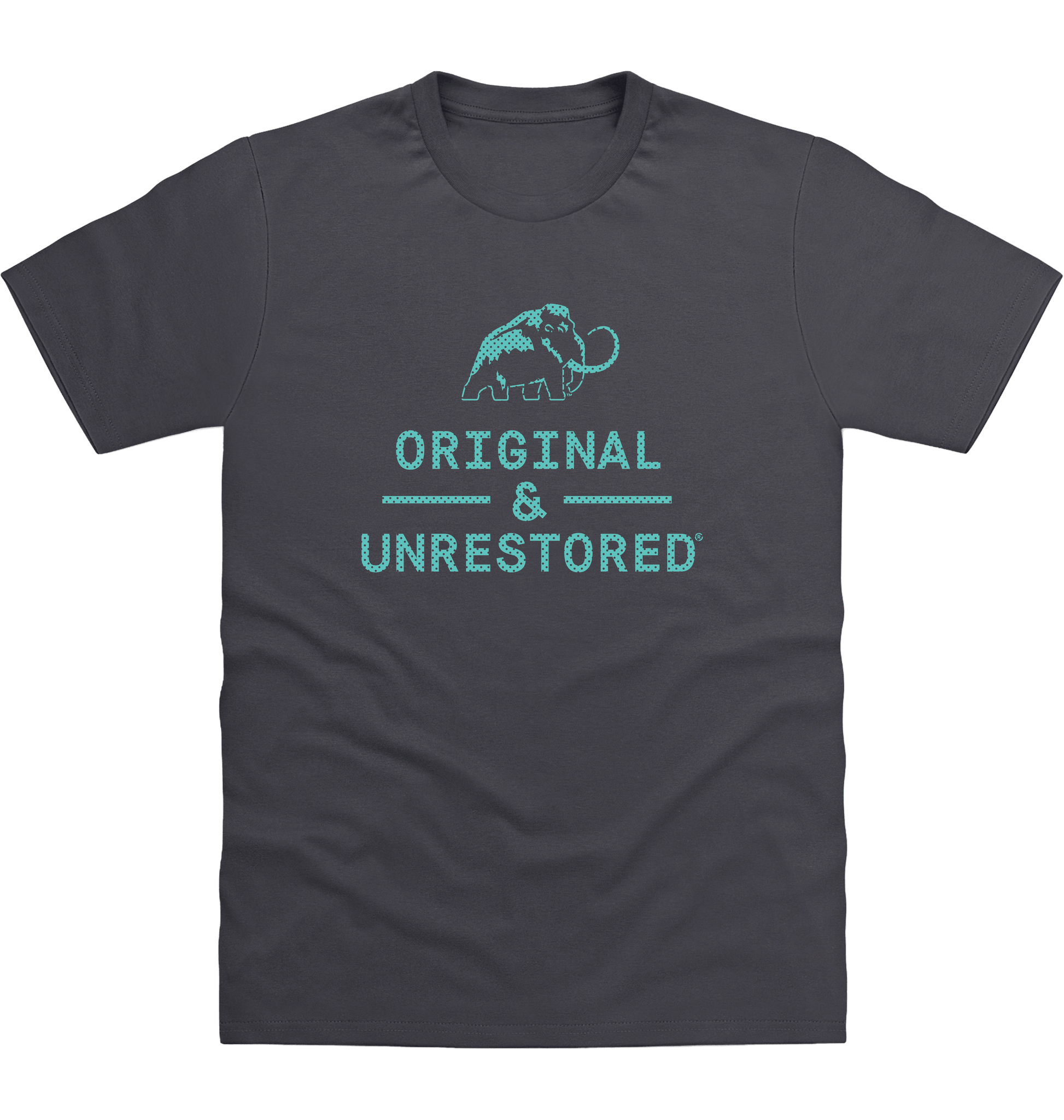 Solid Charcoal Printed T-shirt Front
