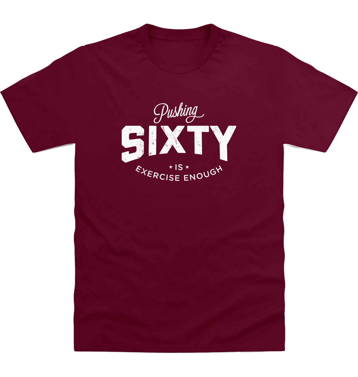 Burgundy Printed T-shirt Front