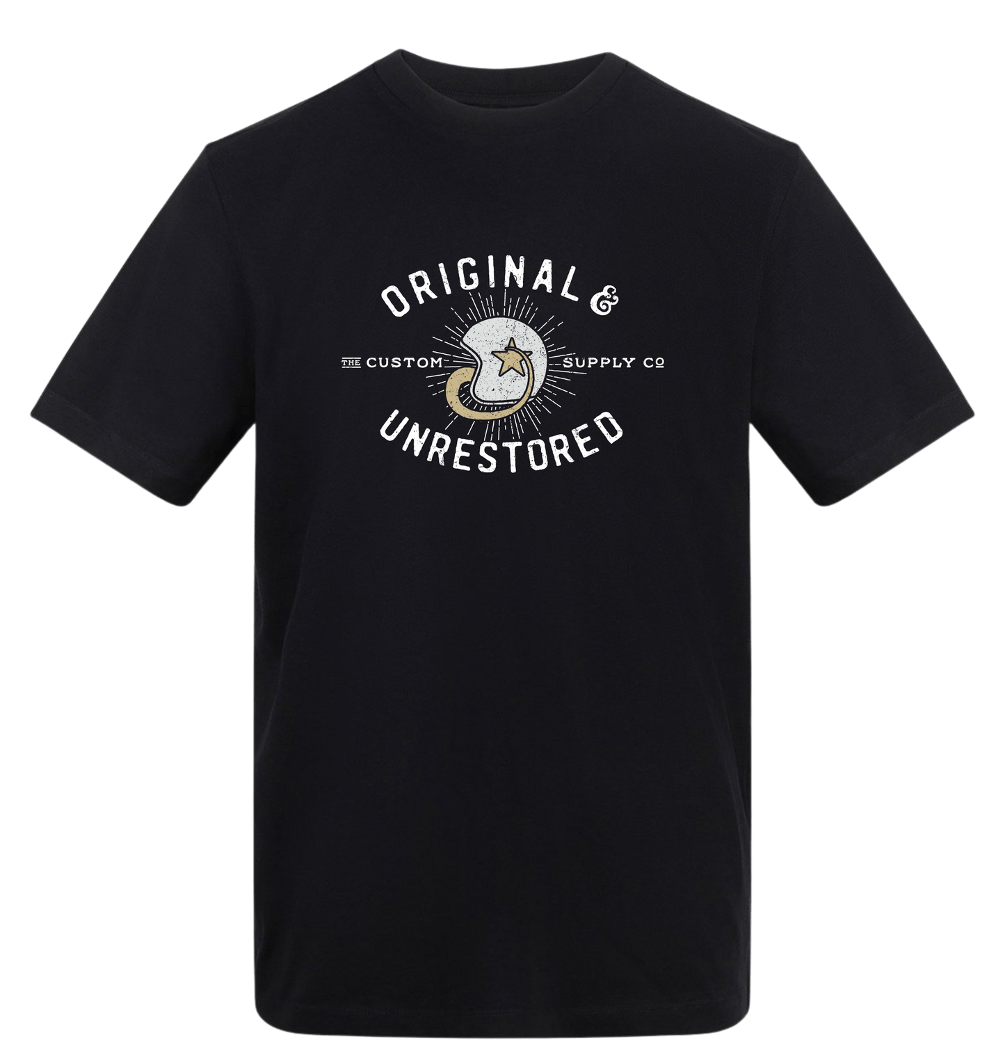 Deep Black Printed T-shirt Front