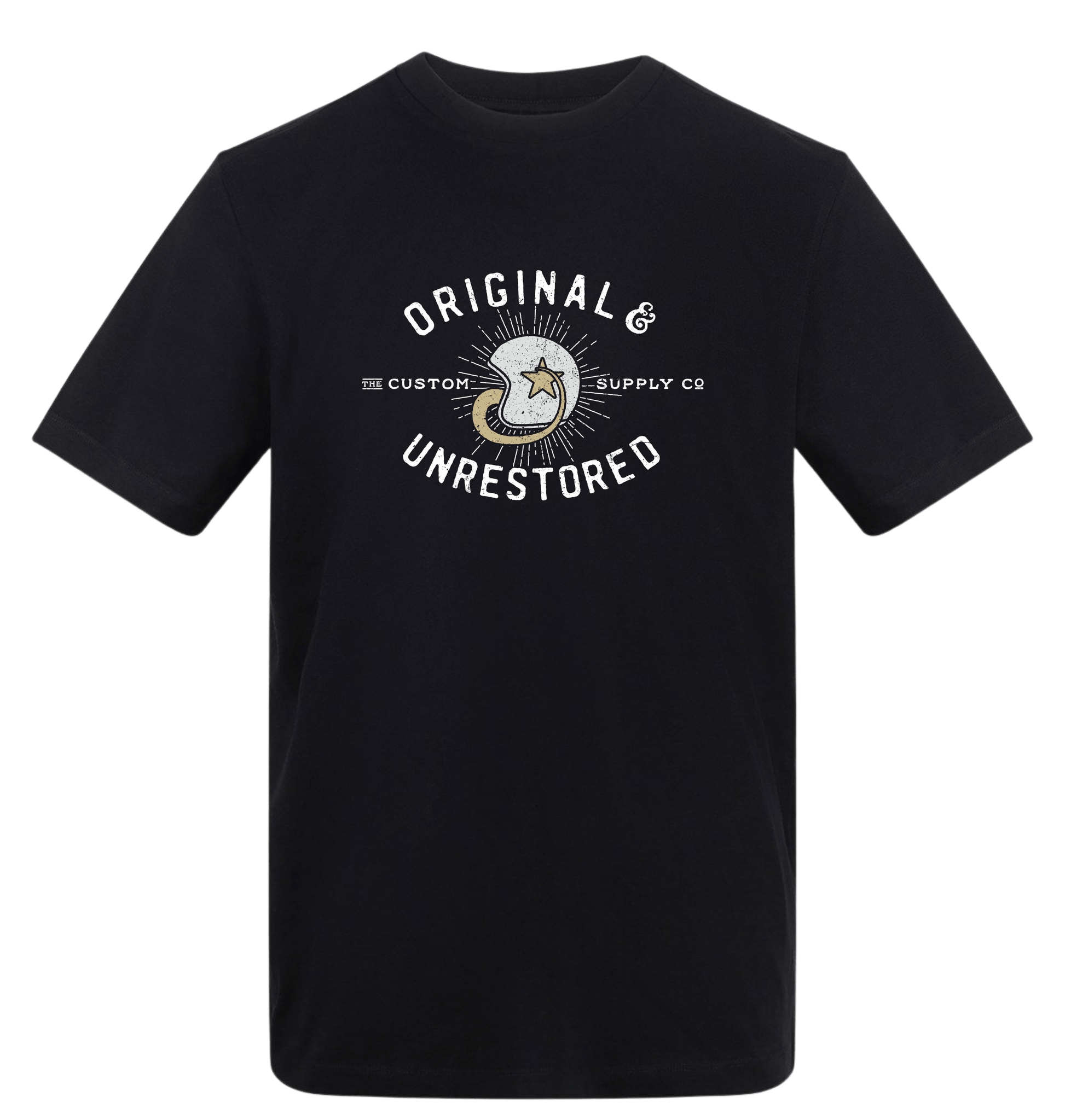 Deep Black Printed T-shirt Front