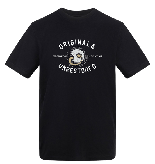 Deep Black Printed T-shirt Front