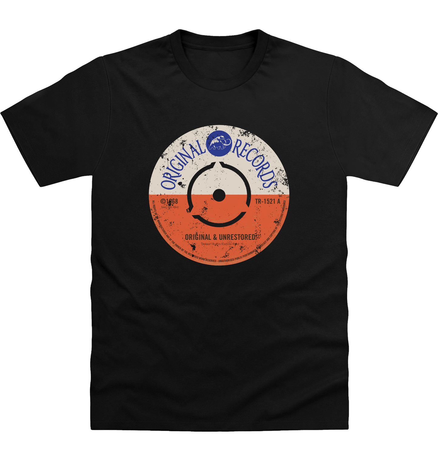 Deep Black Printed T-shirt Front
