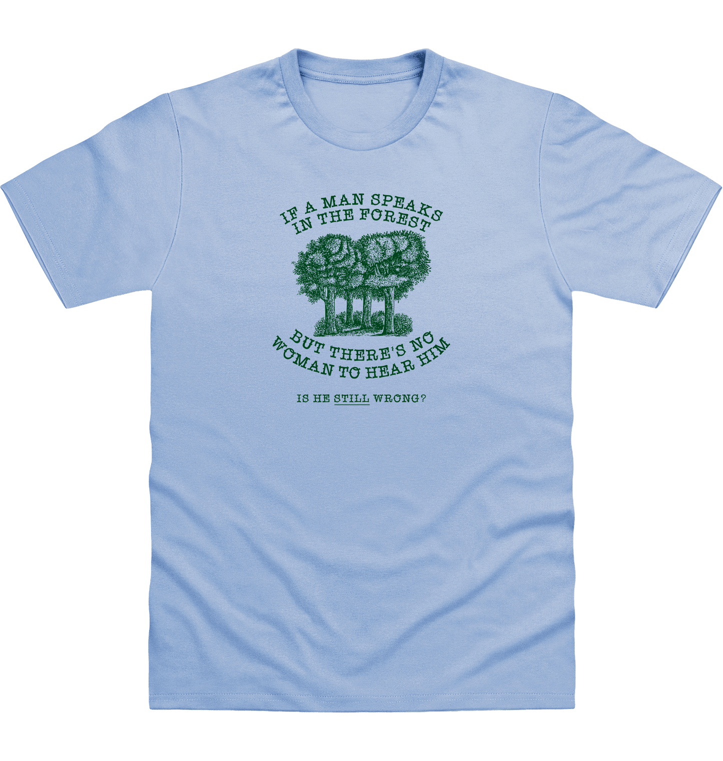Sky Blue Printed T-shirt Front