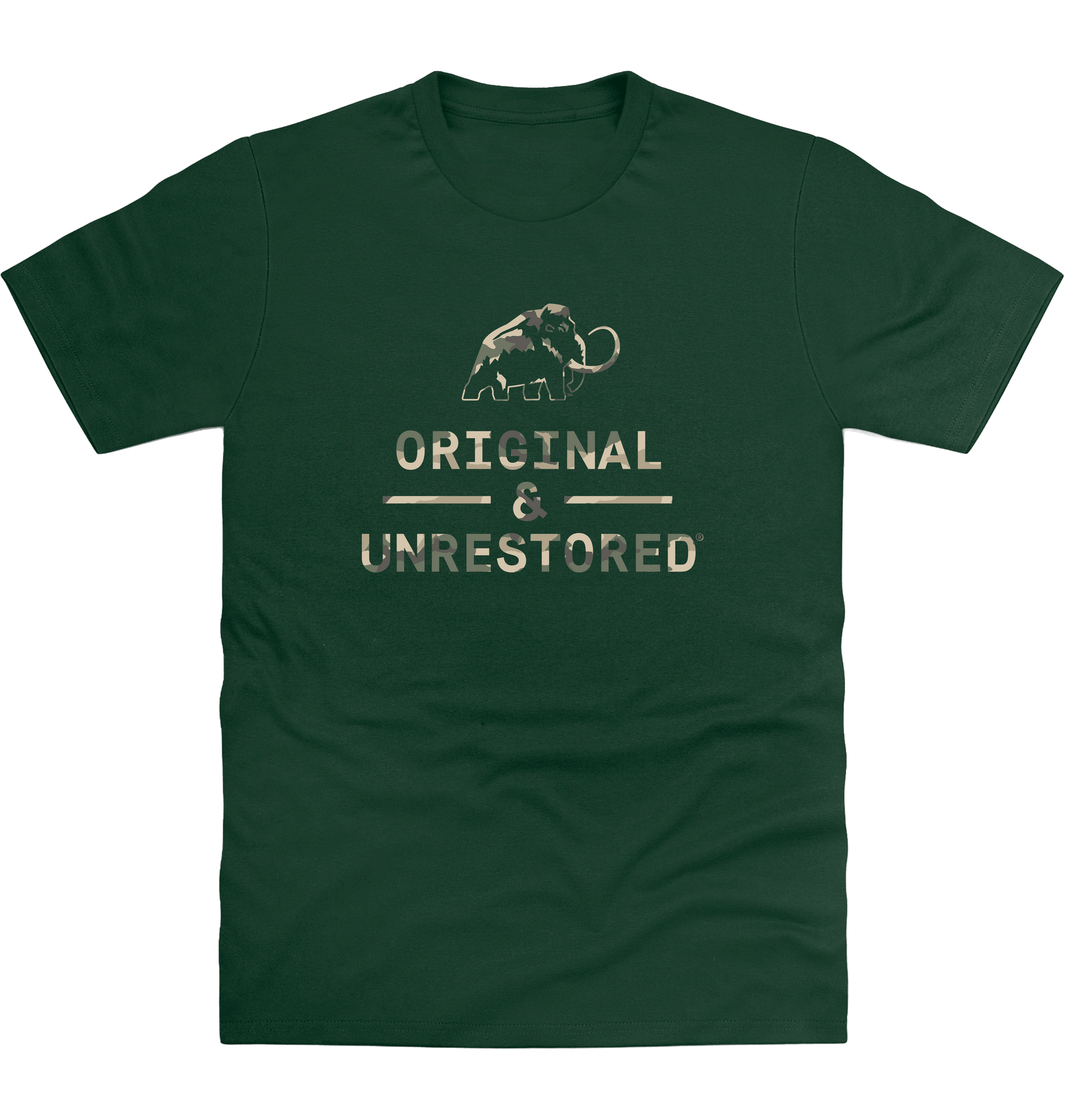 Bottle Green Printed T-shirt Front