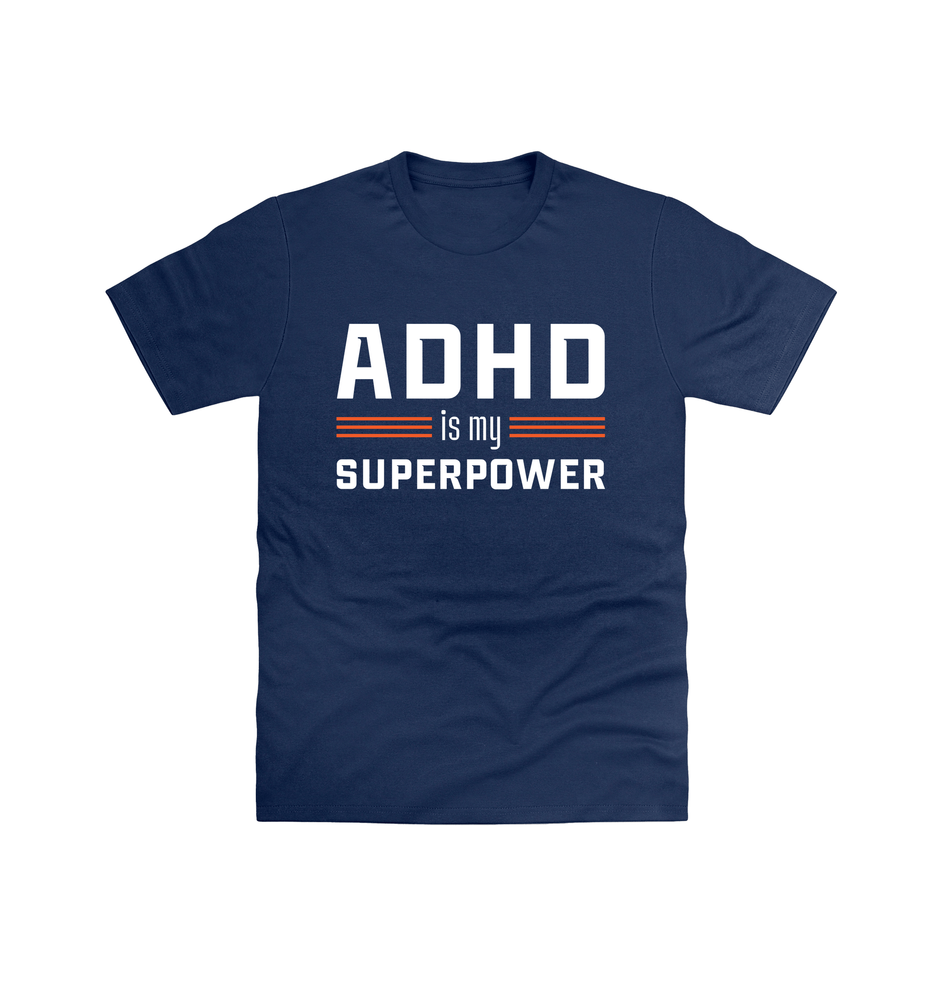 Navy Printed T-shirt Front