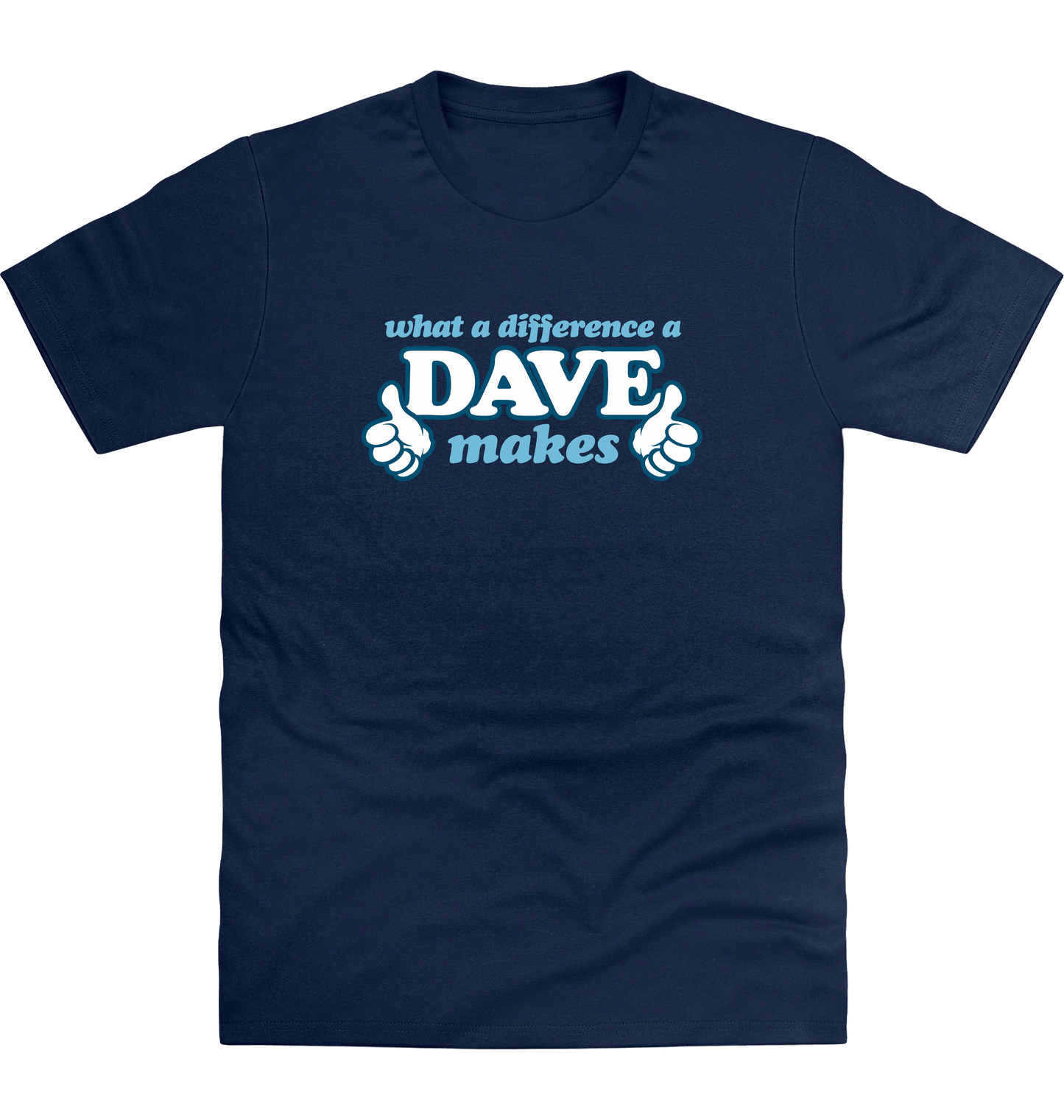 New French Navy Printed T-shirt Front