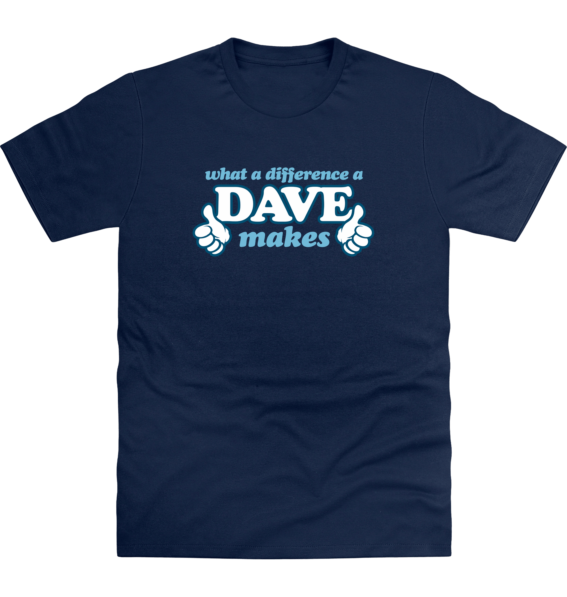 New French Navy Printed T-shirt Front