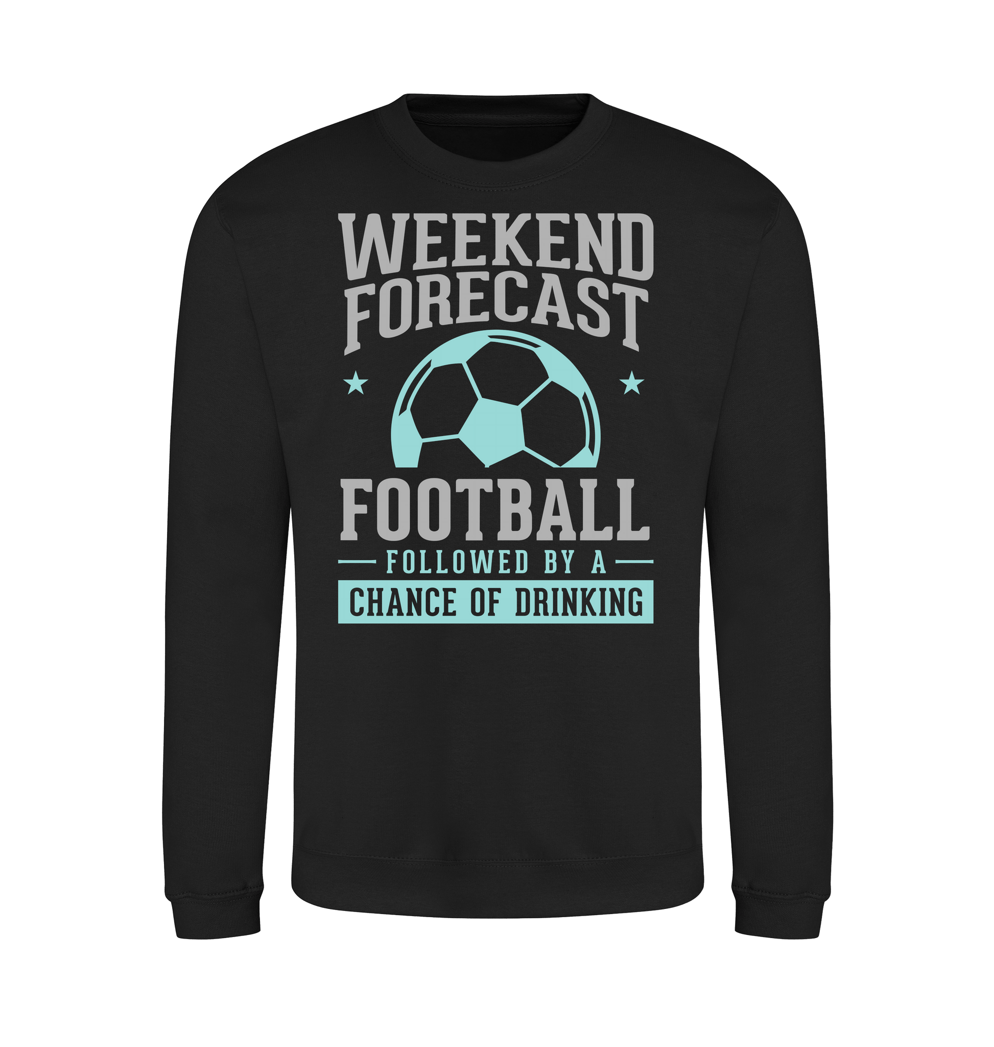 Jet Black Printed Sweater Front