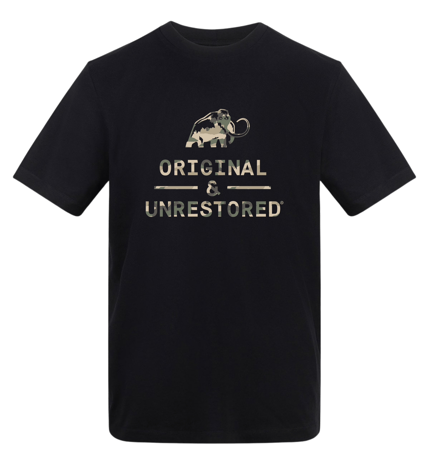 Deep Black Printed T-shirt Front