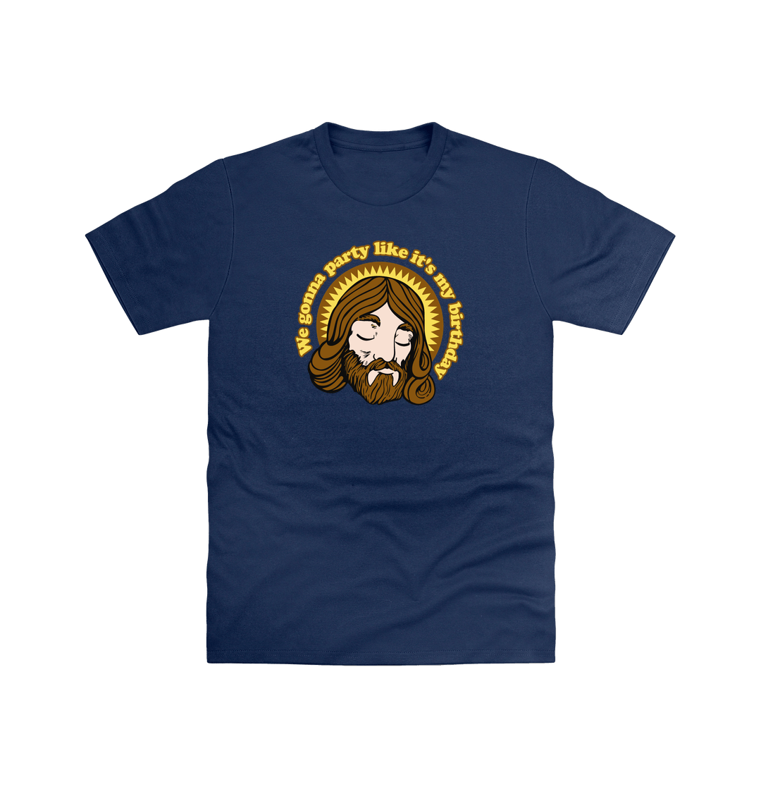 Navy Printed T-shirt Front