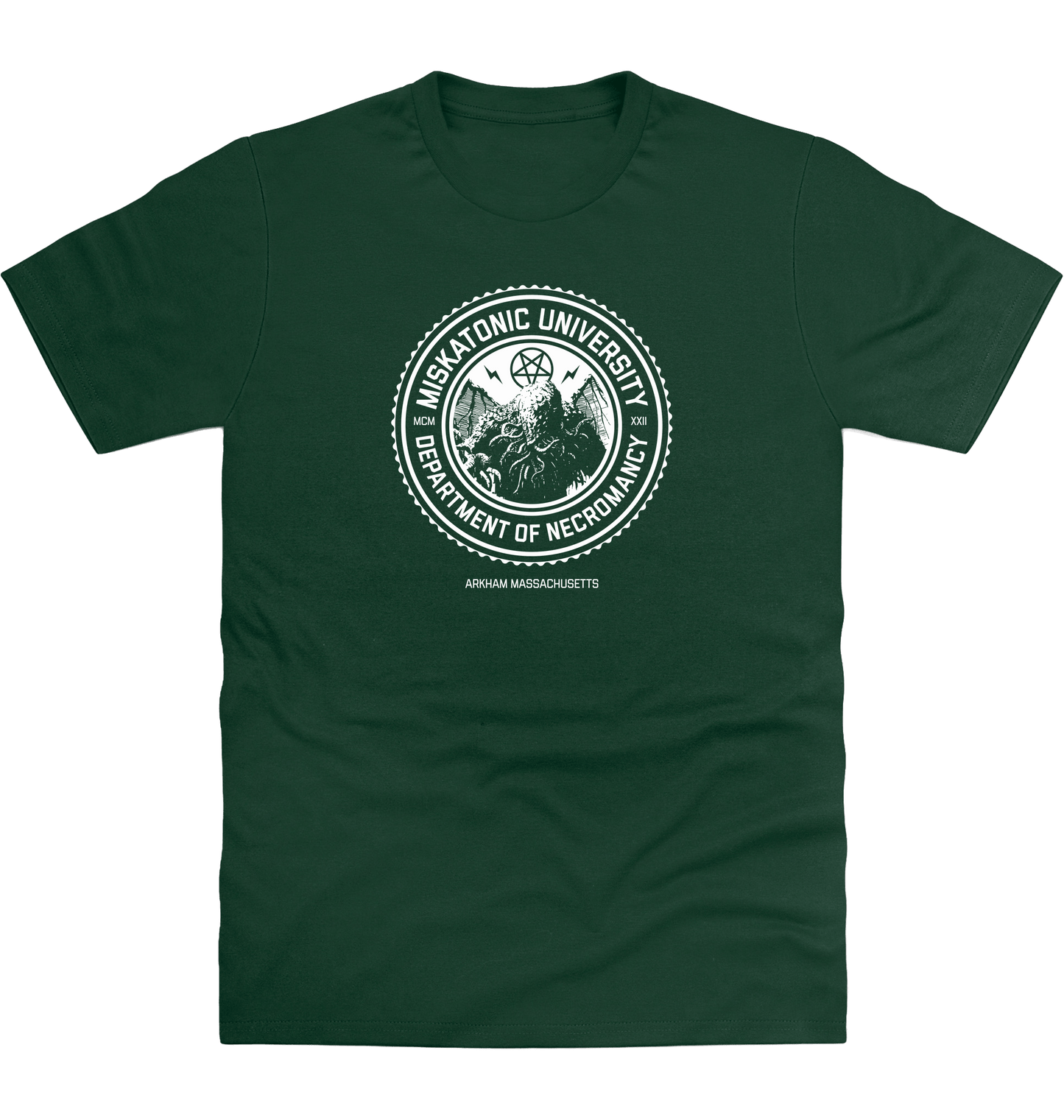 Bottle Green Printed T-shirt Front