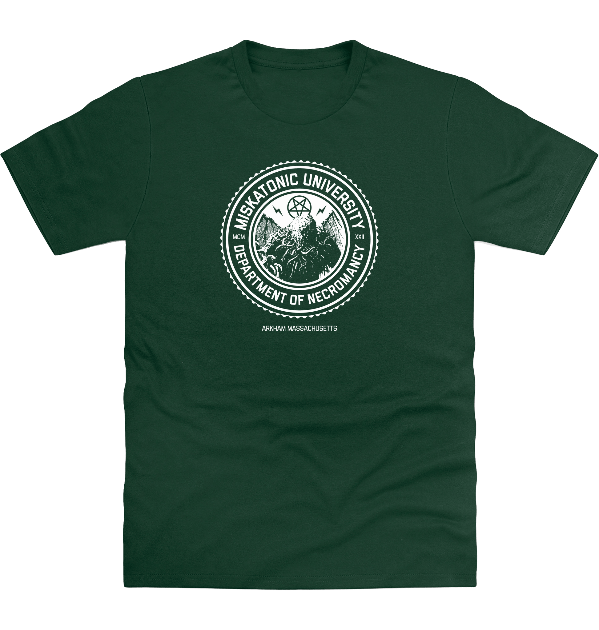 Bottle Green Printed T-shirt Front