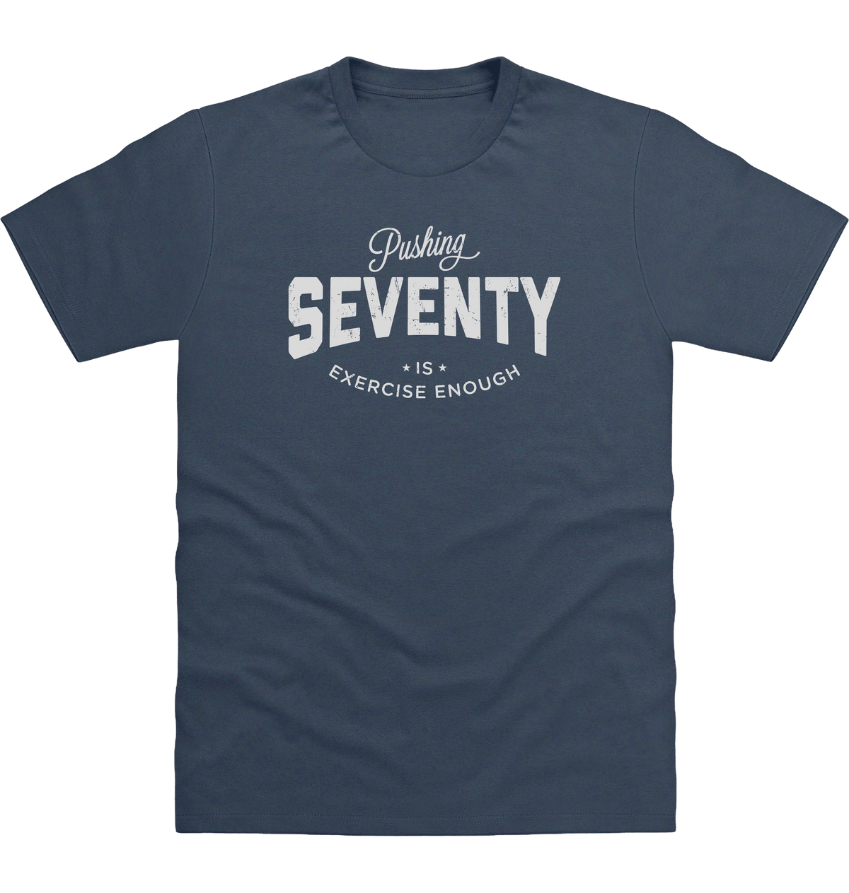 Airforce Blue Printed T-shirt Front