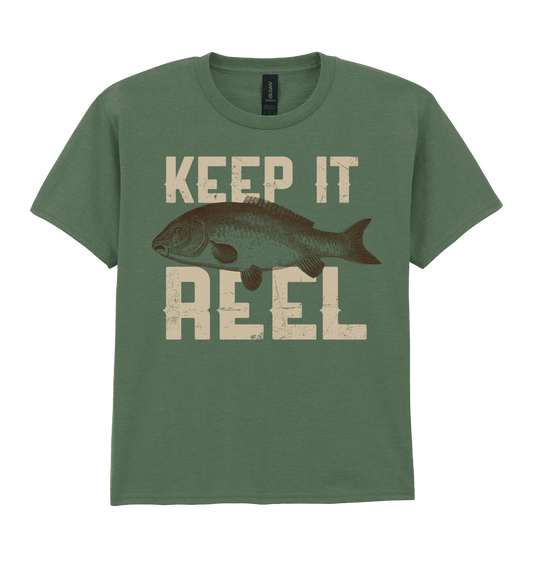 Military Green Printed Kids T-Shirt Front