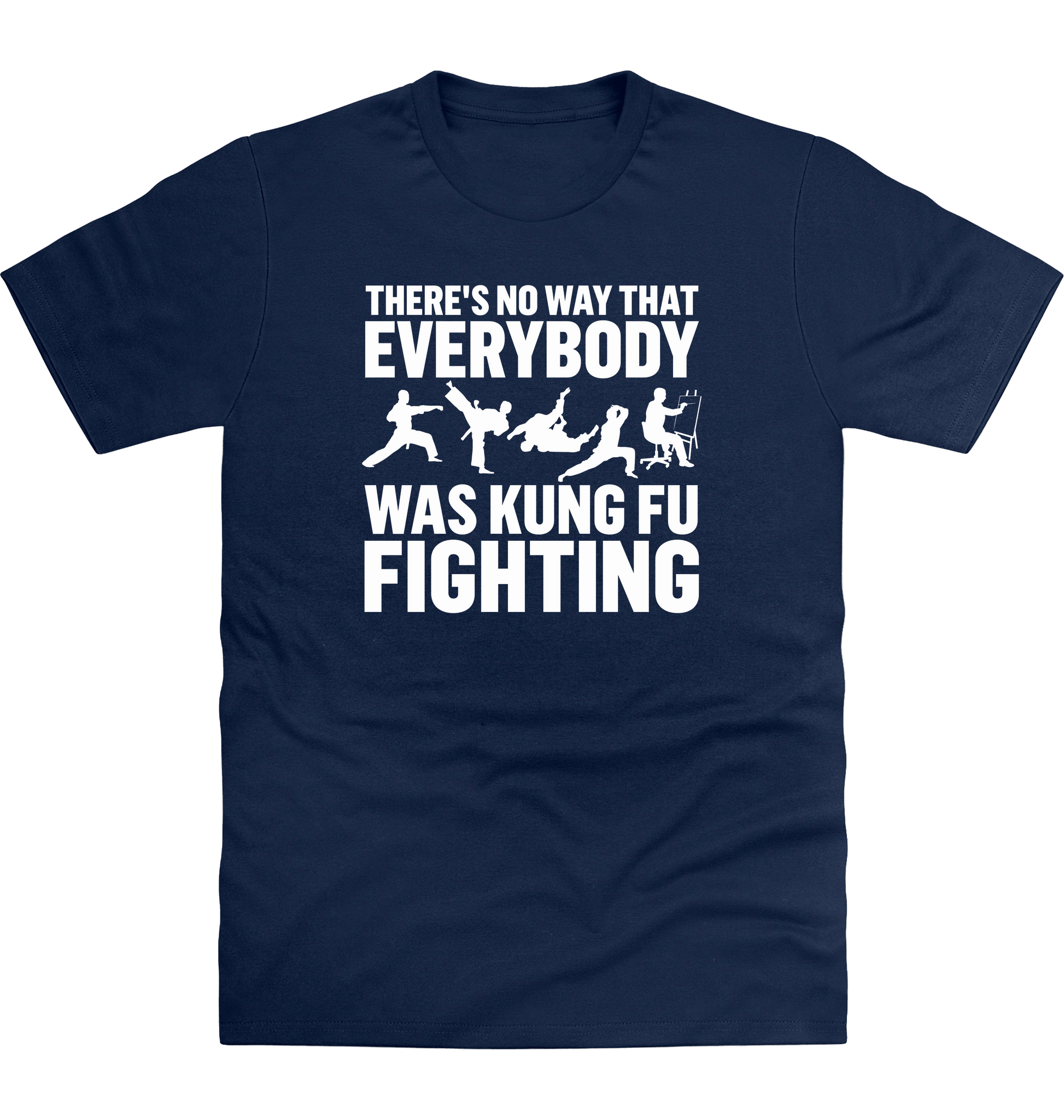 New French Navy Printed T-shirt Front
