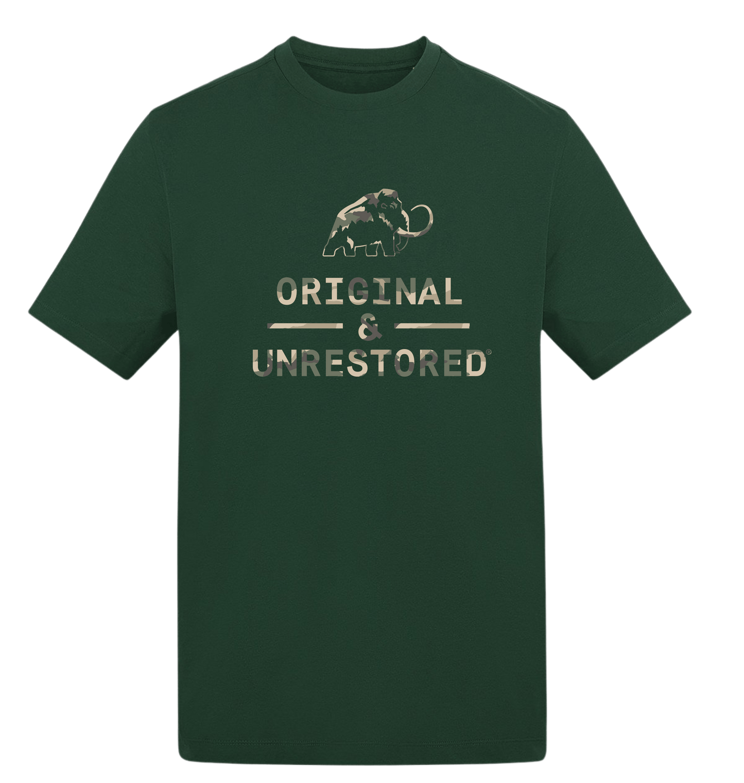 Bottle Green Printed T-shirt Front