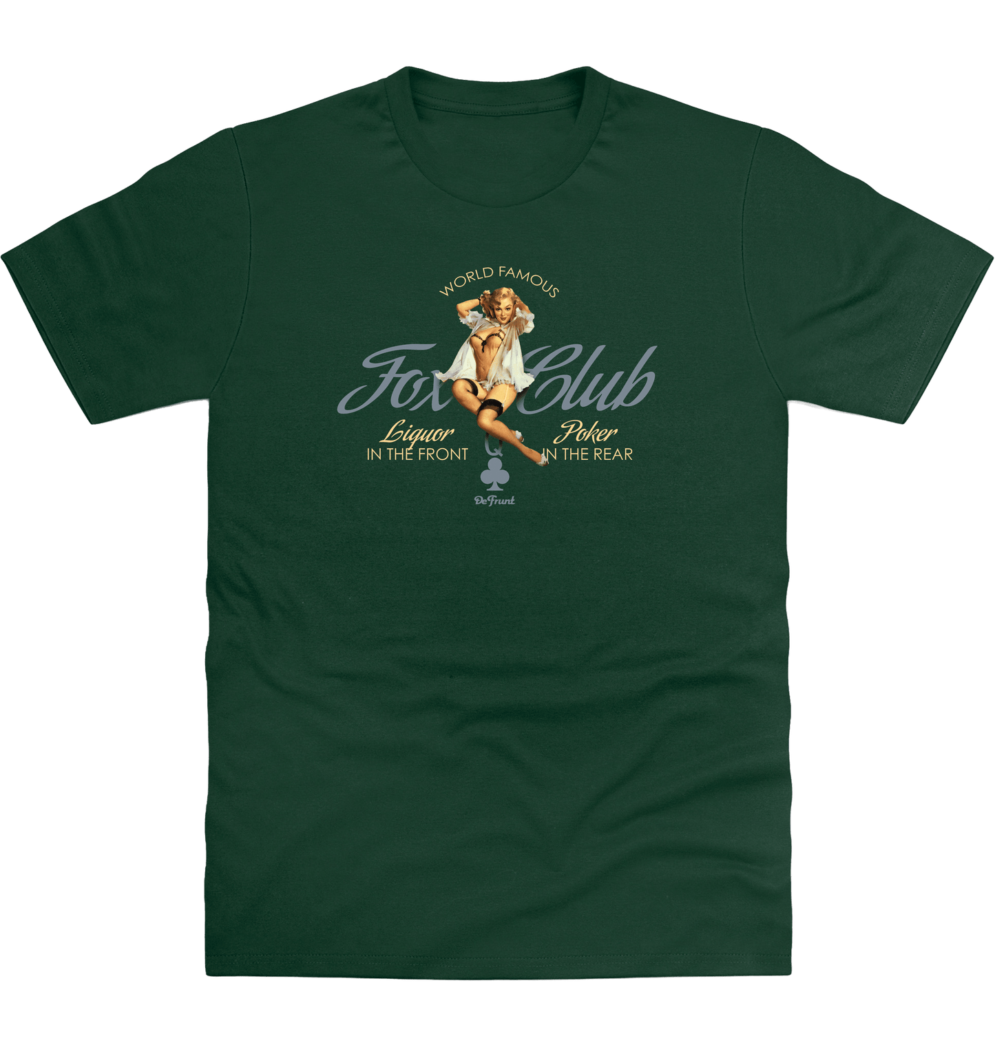Bottle Green Printed T-shirt Front