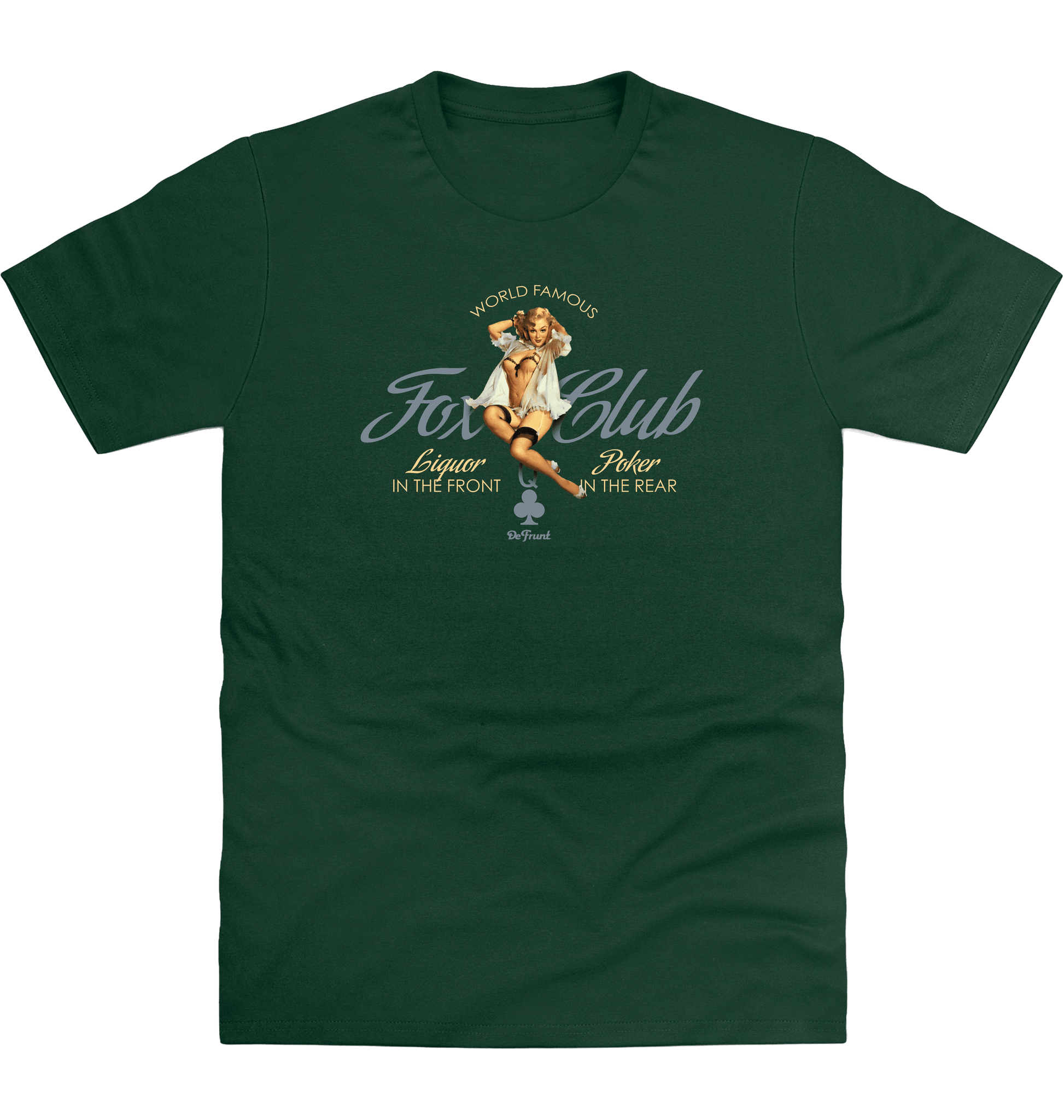 Bottle Green Printed T-shirt Front