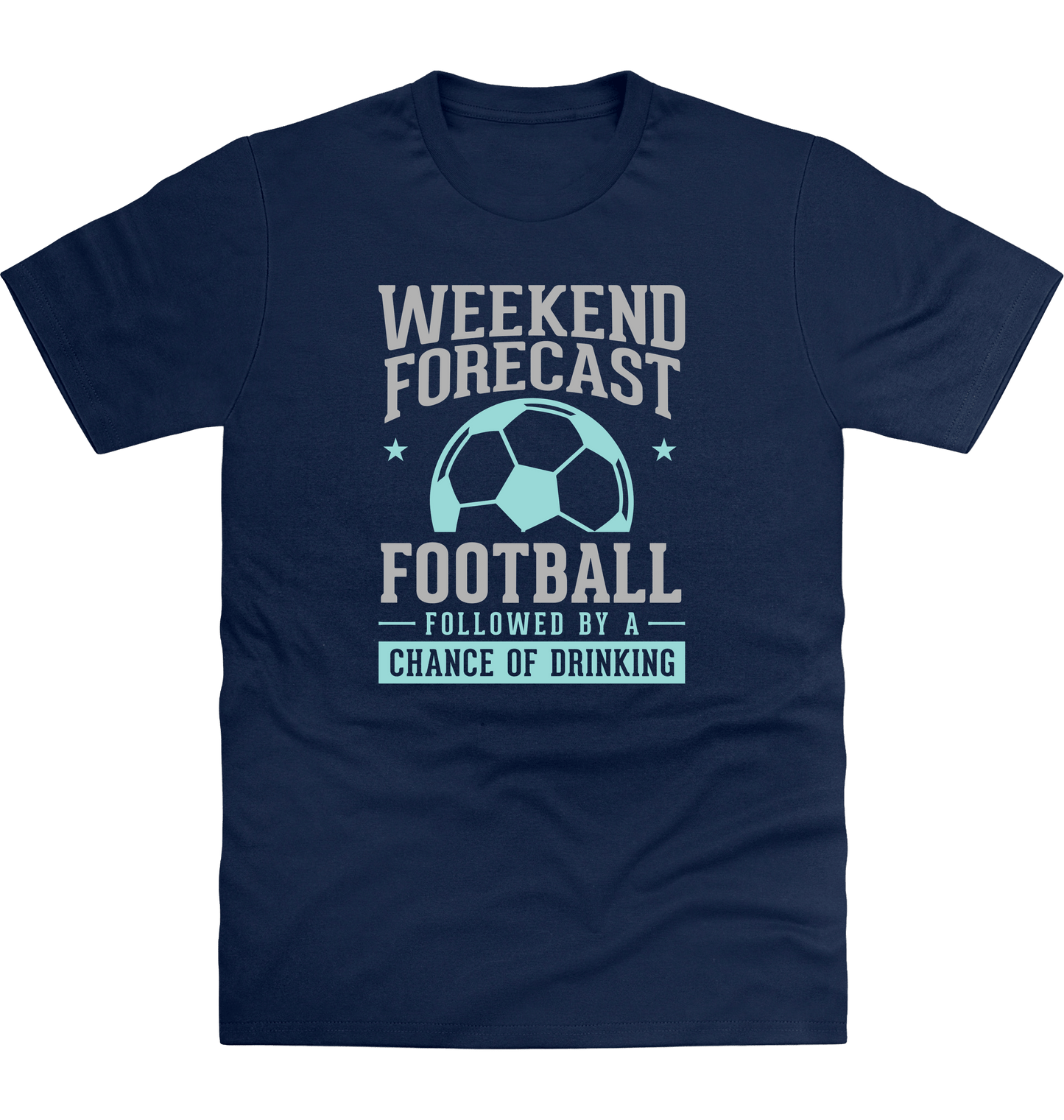 New French Navy Printed T-shirt Front