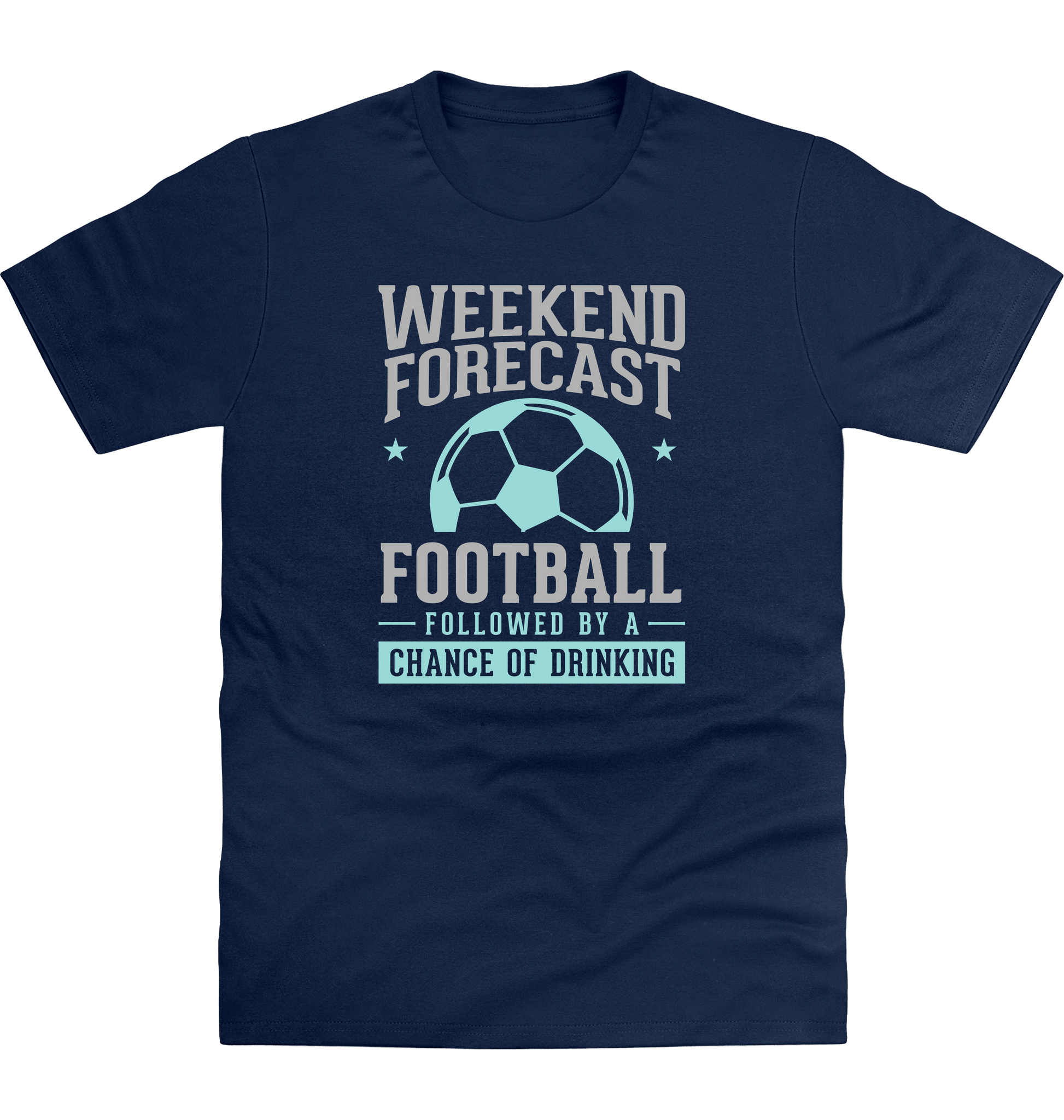 New French Navy Printed T-shirt Front