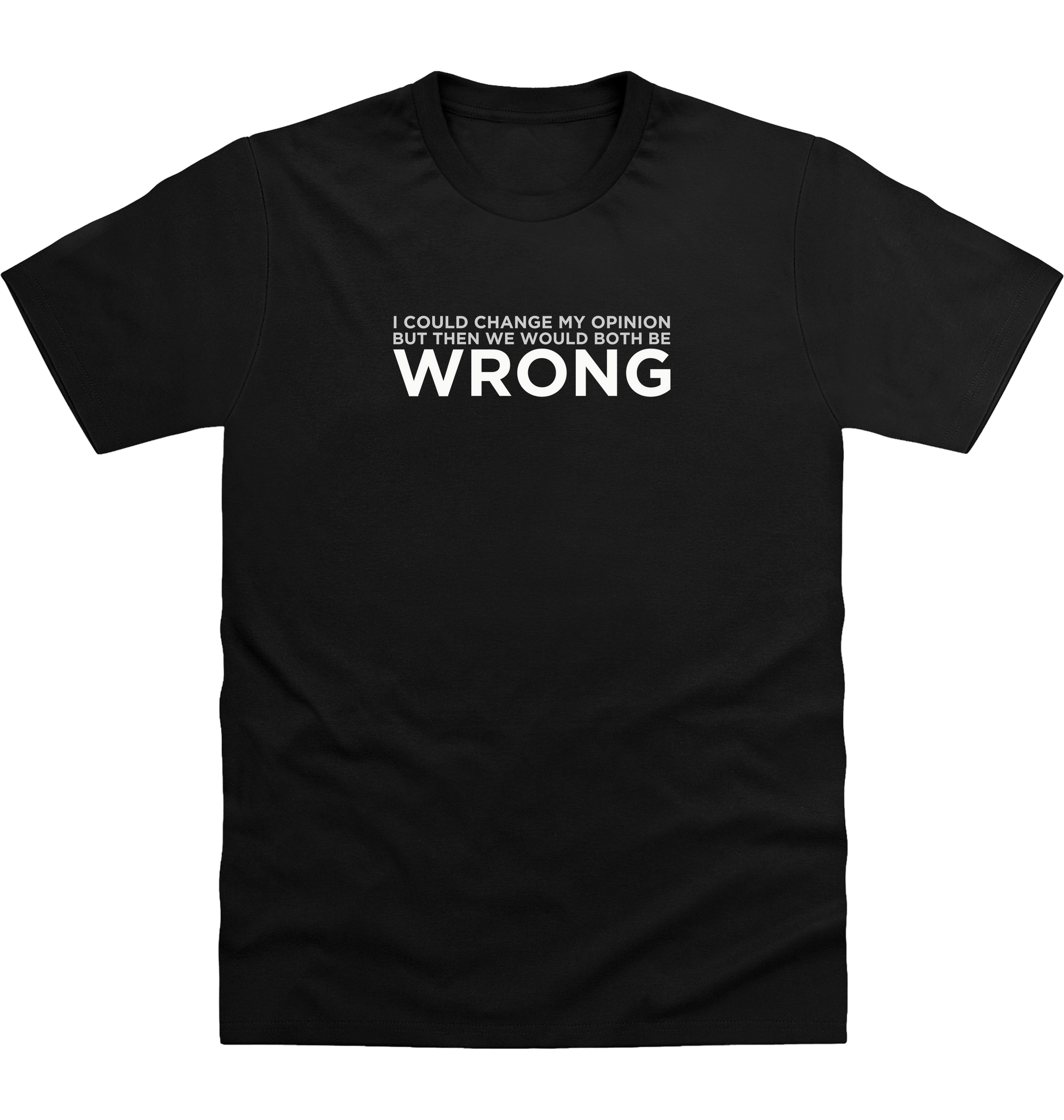 Deep Black Printed T-shirt Front