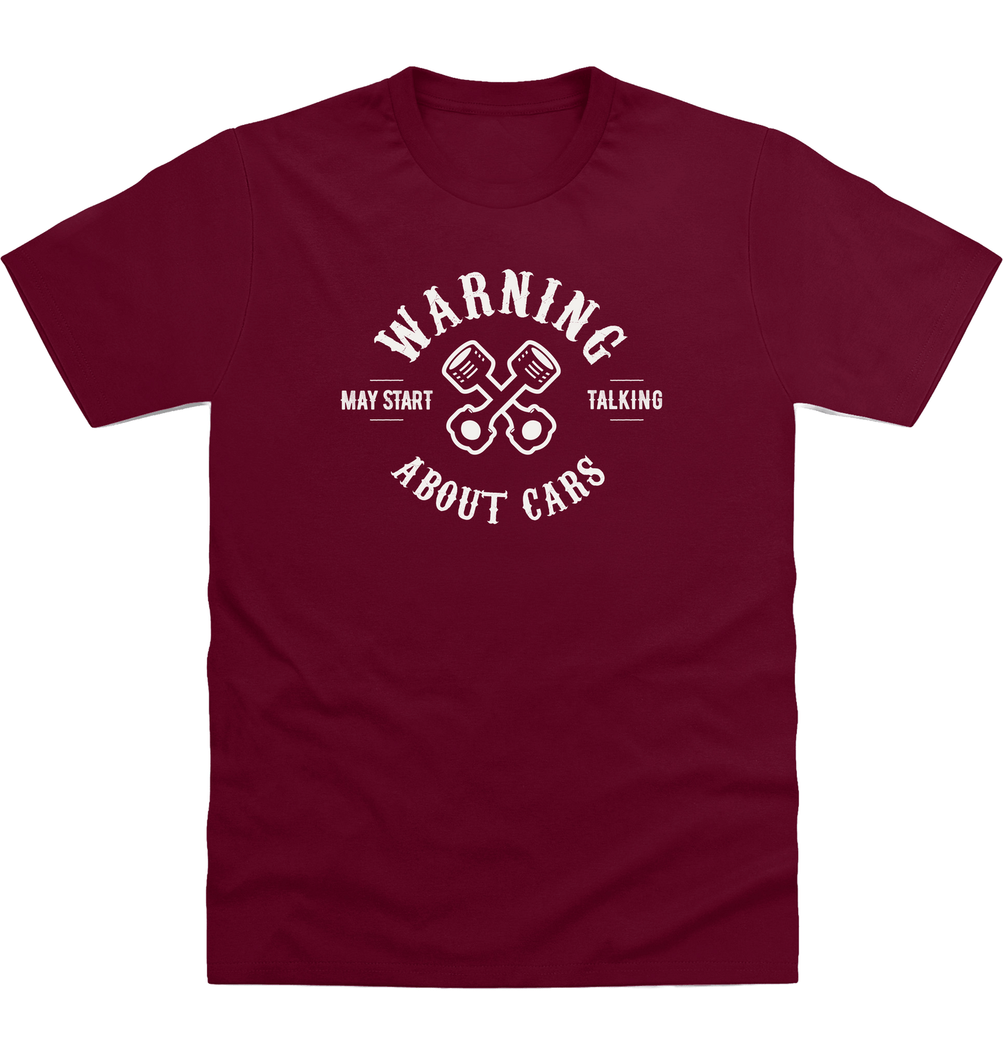 Burgundy Printed T-shirt Front