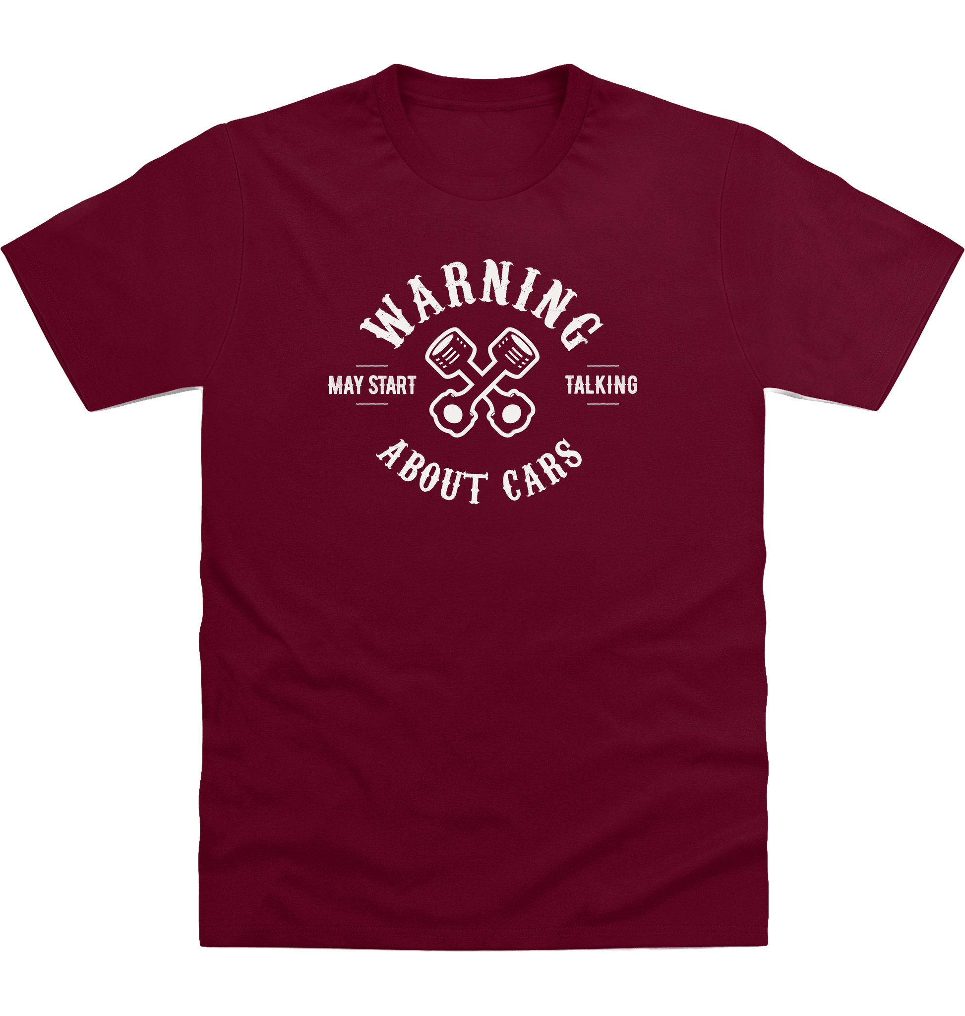 Burgundy Printed T-shirt Front