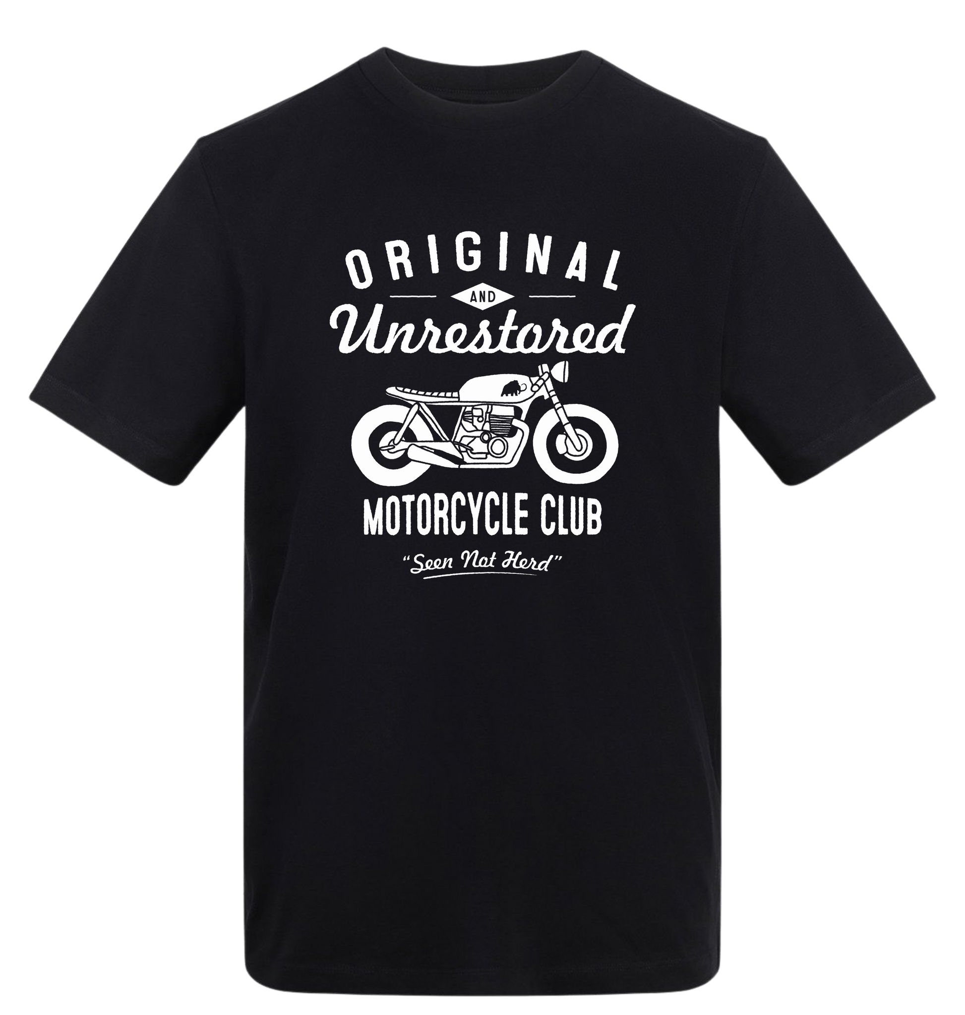 Deep Black Printed T-shirt Front