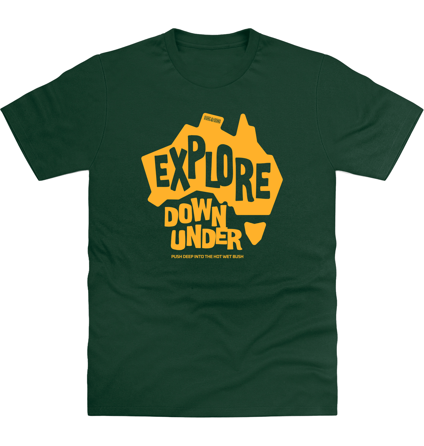 Bottle Green Printed T-shirt Front