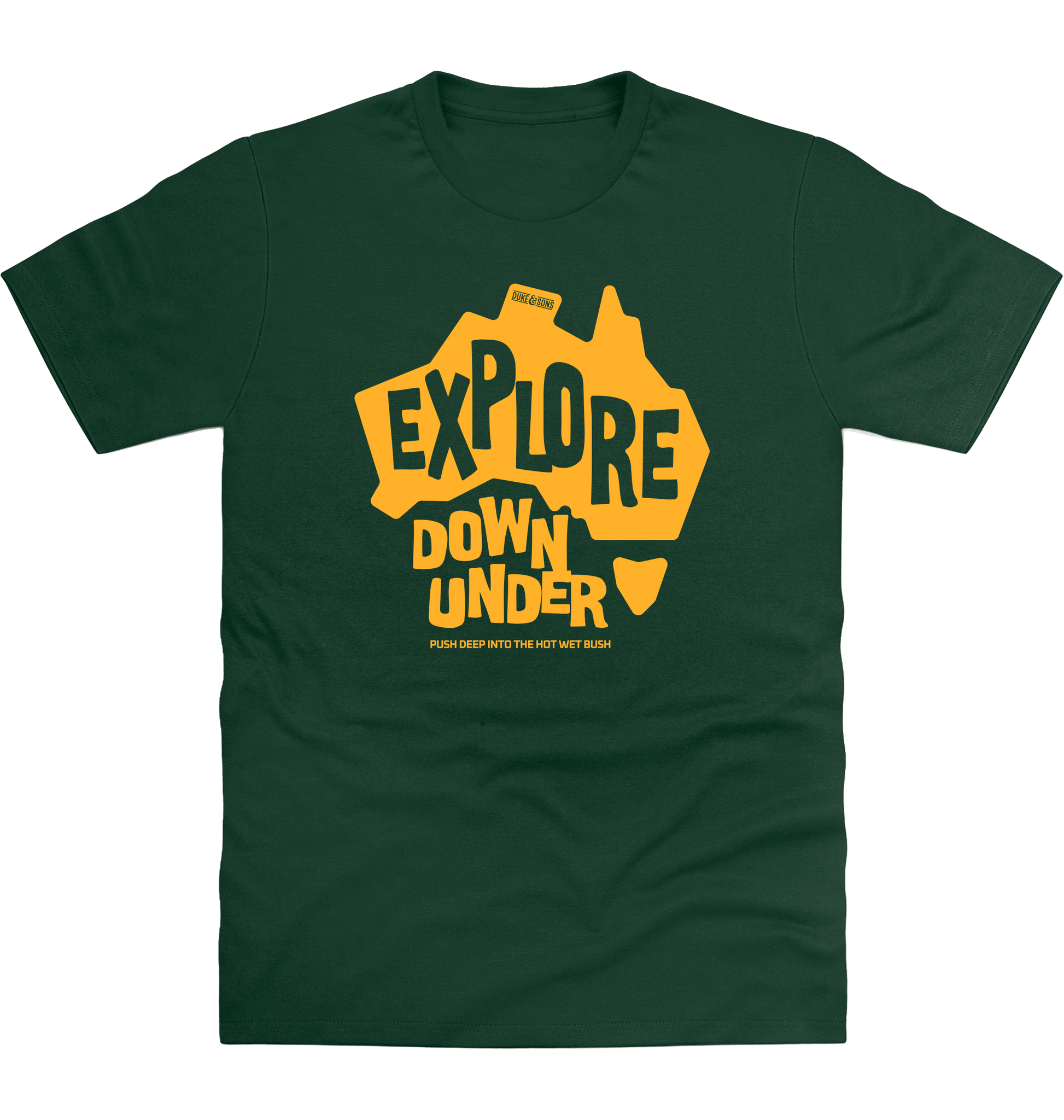 Bottle Green Printed T-shirt Front