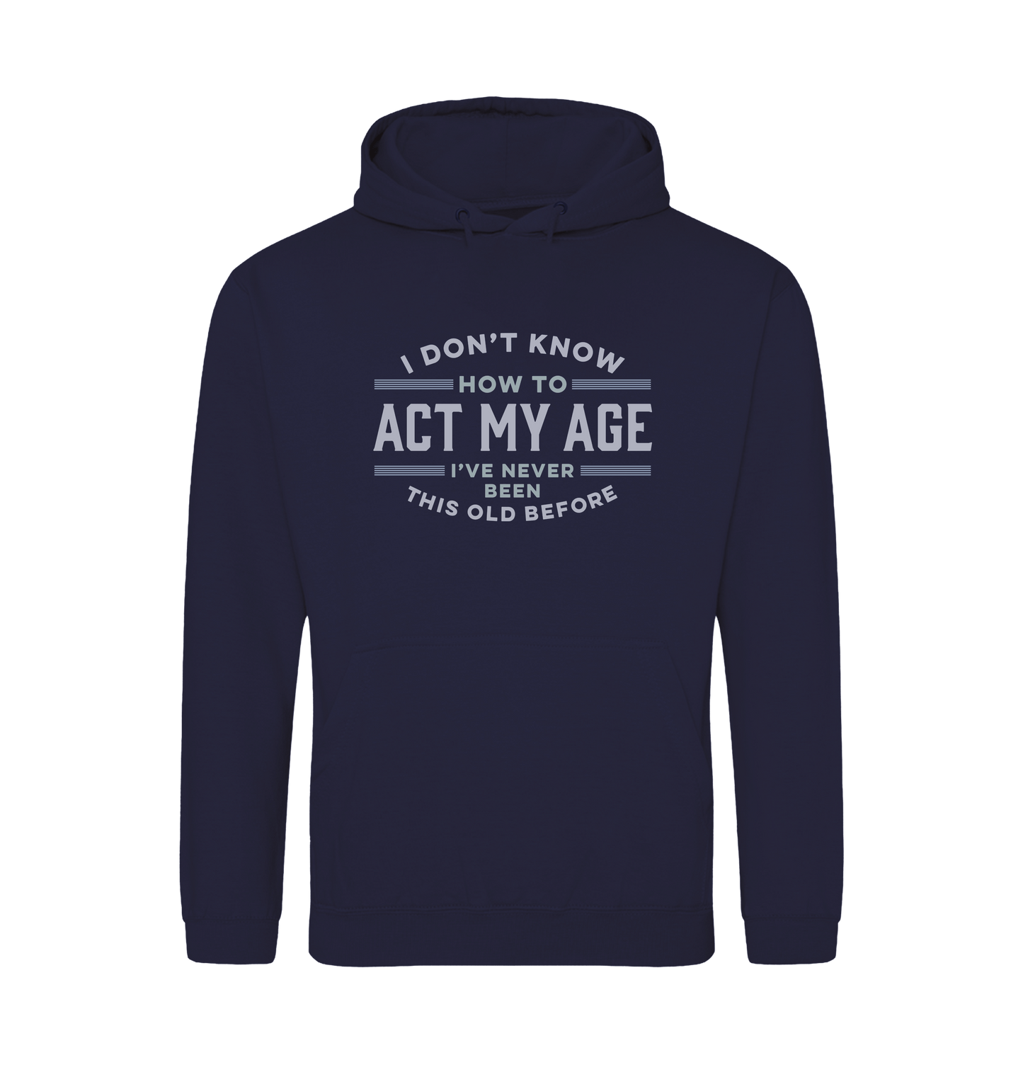 Oxford Navy Printed Hoody Front