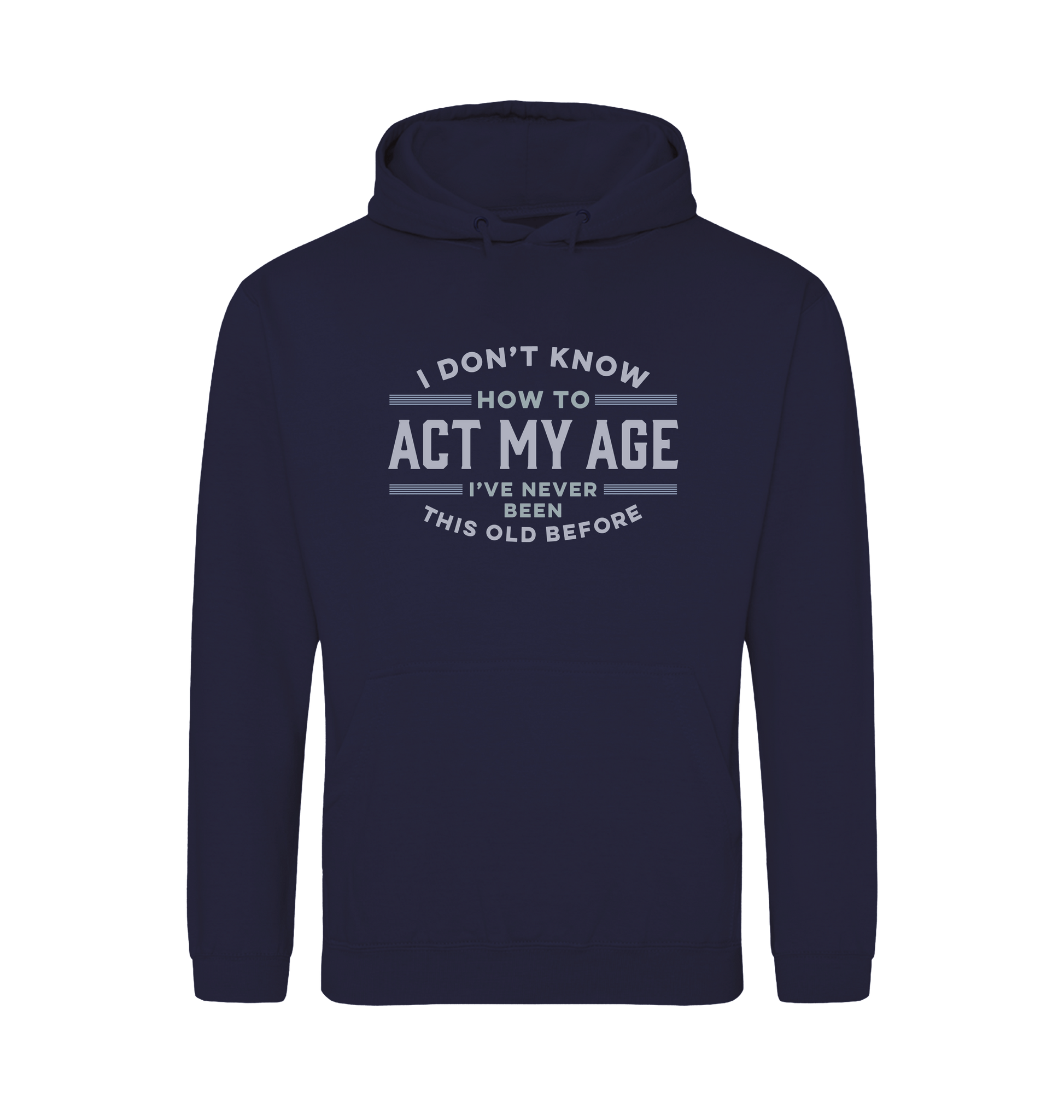 Oxford Navy Printed Hoody Front