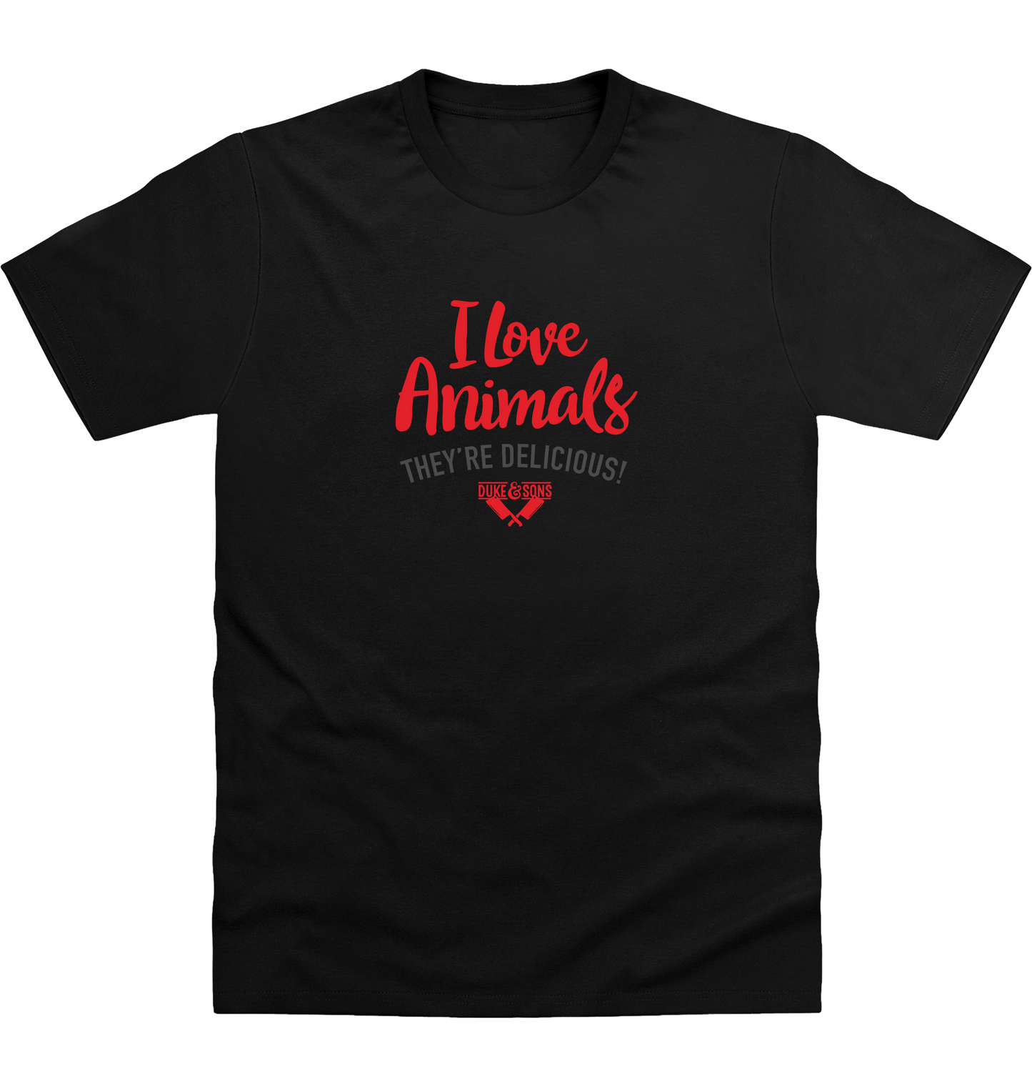 Deep Black Printed T-shirt Front
