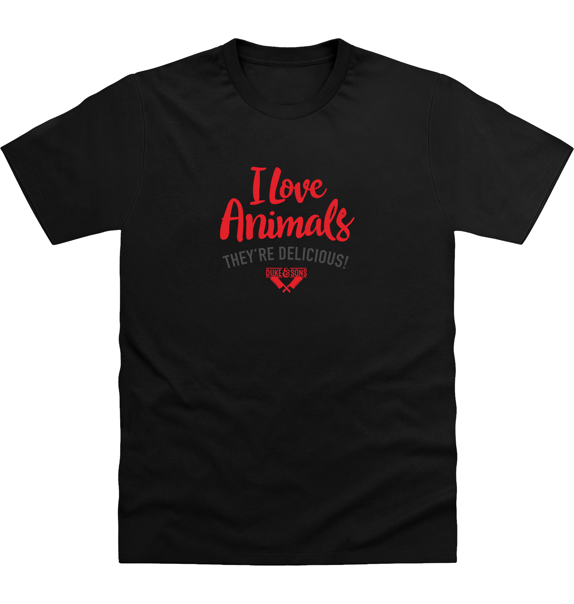 Deep Black Printed T-shirt Front