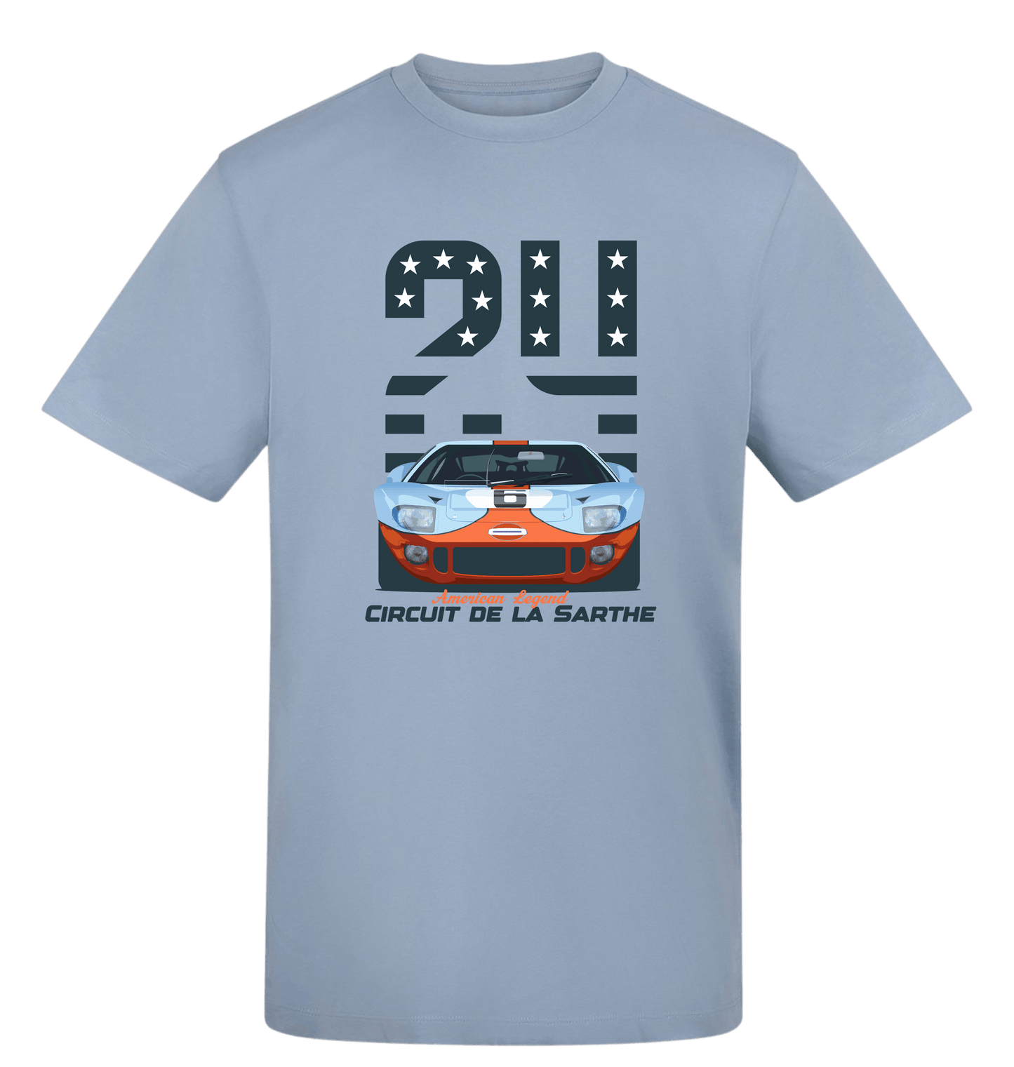 Sky Blue Printed T-shirt Front