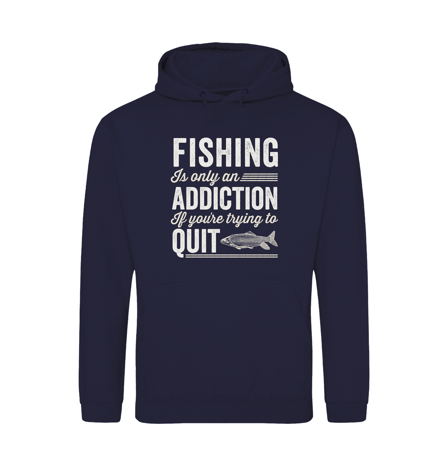 Oxford Navy Printed Hoody Front