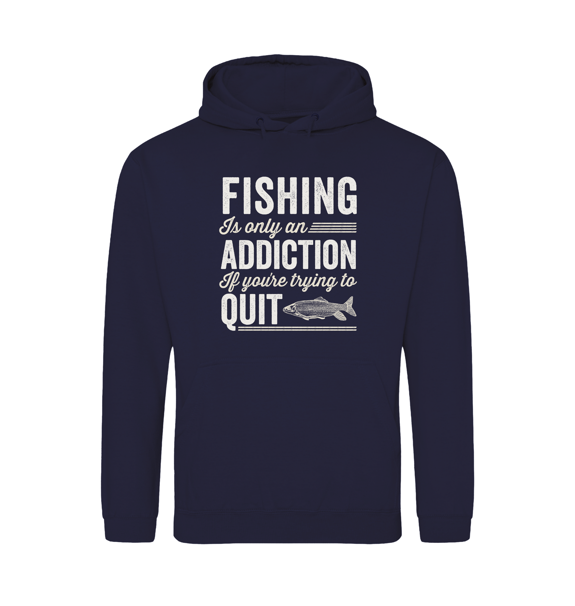 Oxford Navy Printed Hoody Front