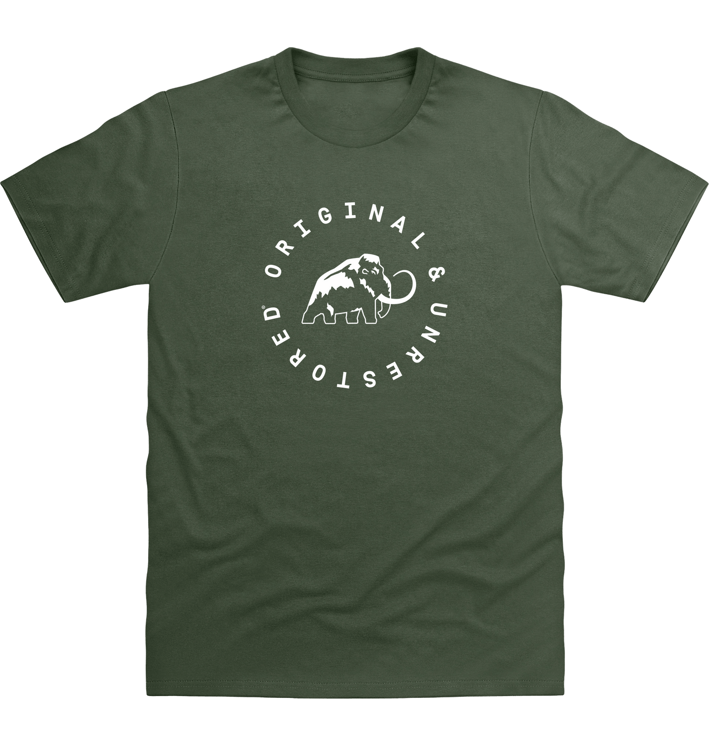 Earthy Green Printed T-shirt Front