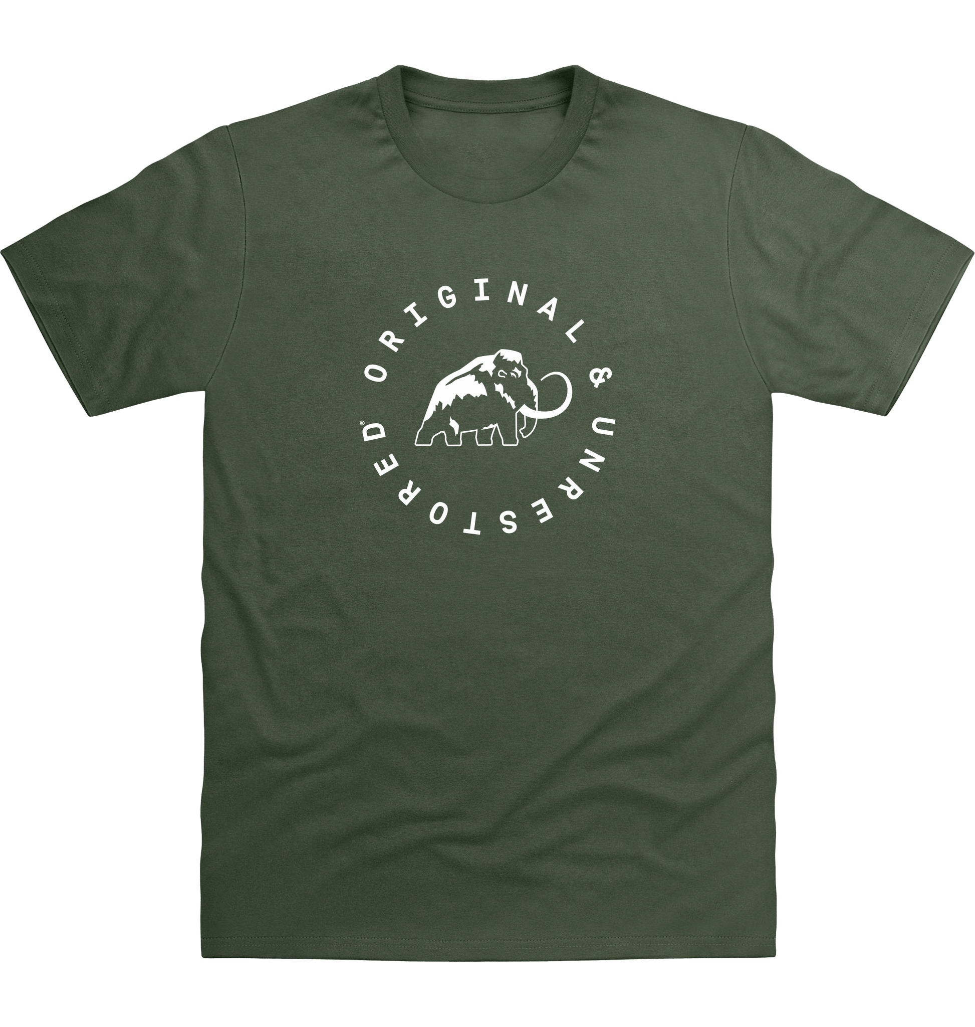 Earthy Green Printed T-shirt Front