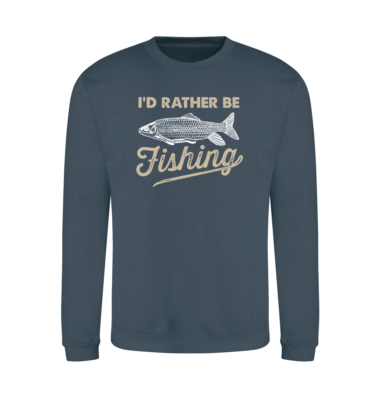 Airforce Blue Printed Sweater Front