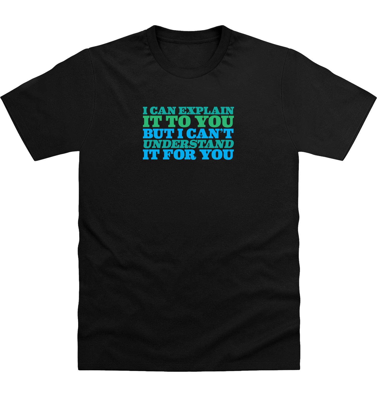 Deep Black Printed T-shirt Front
