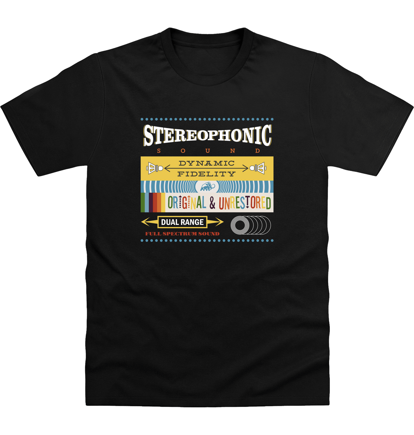 Deep Black Printed T-shirt Front