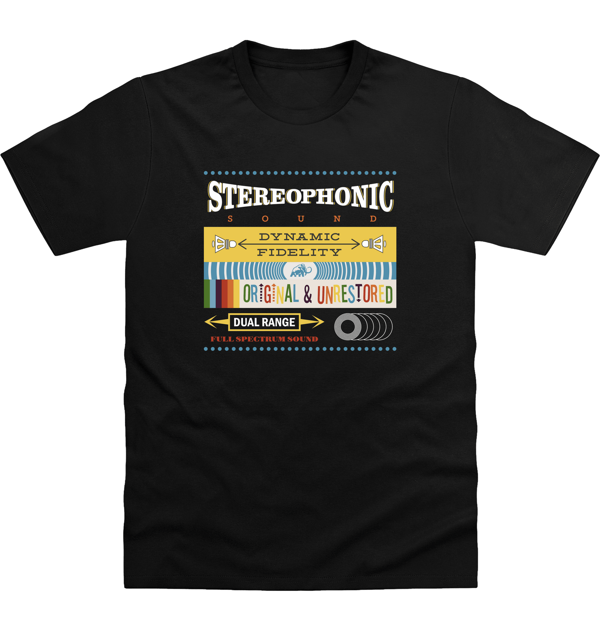 Deep Black Printed T-shirt Front