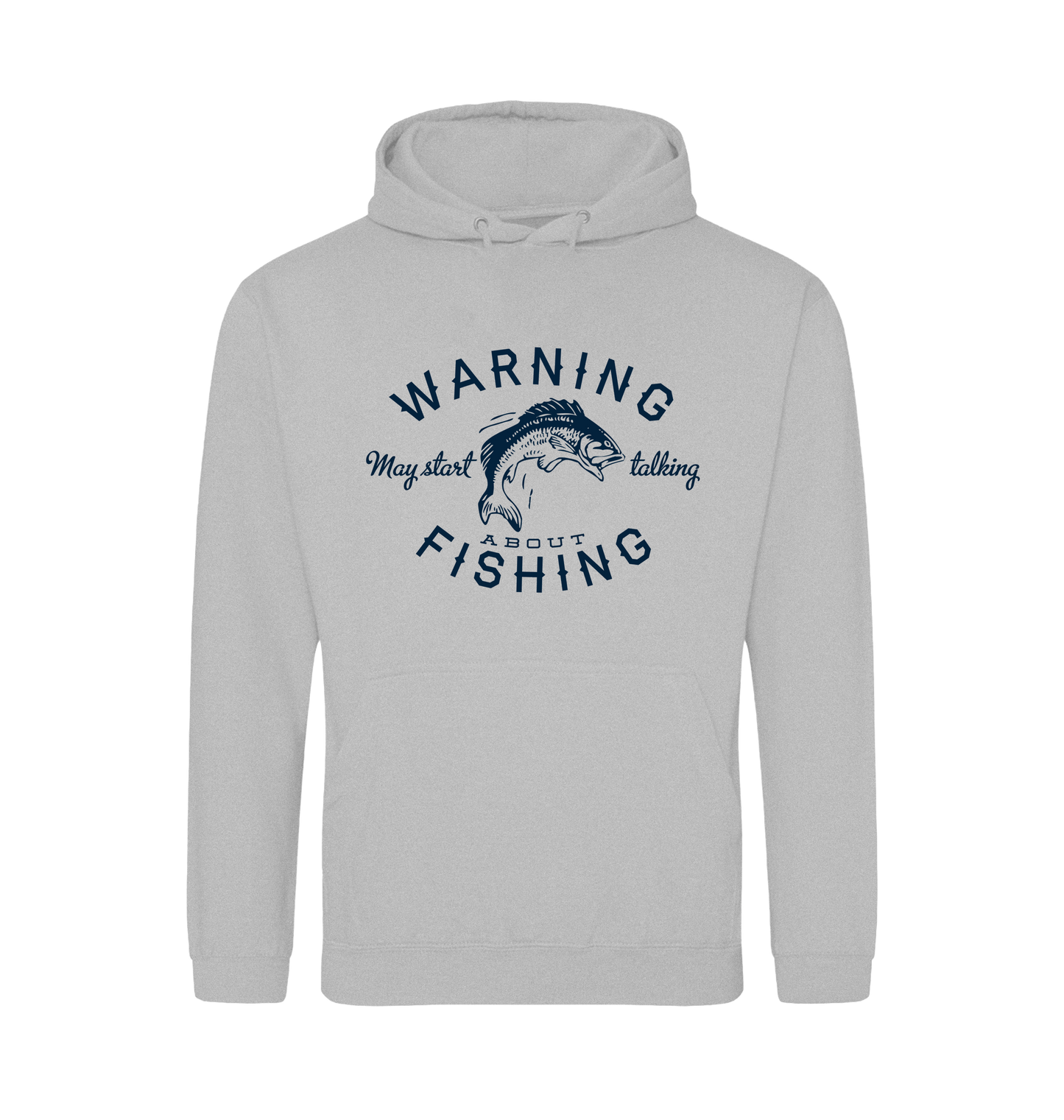 Heather Grey Printed Hoody Front