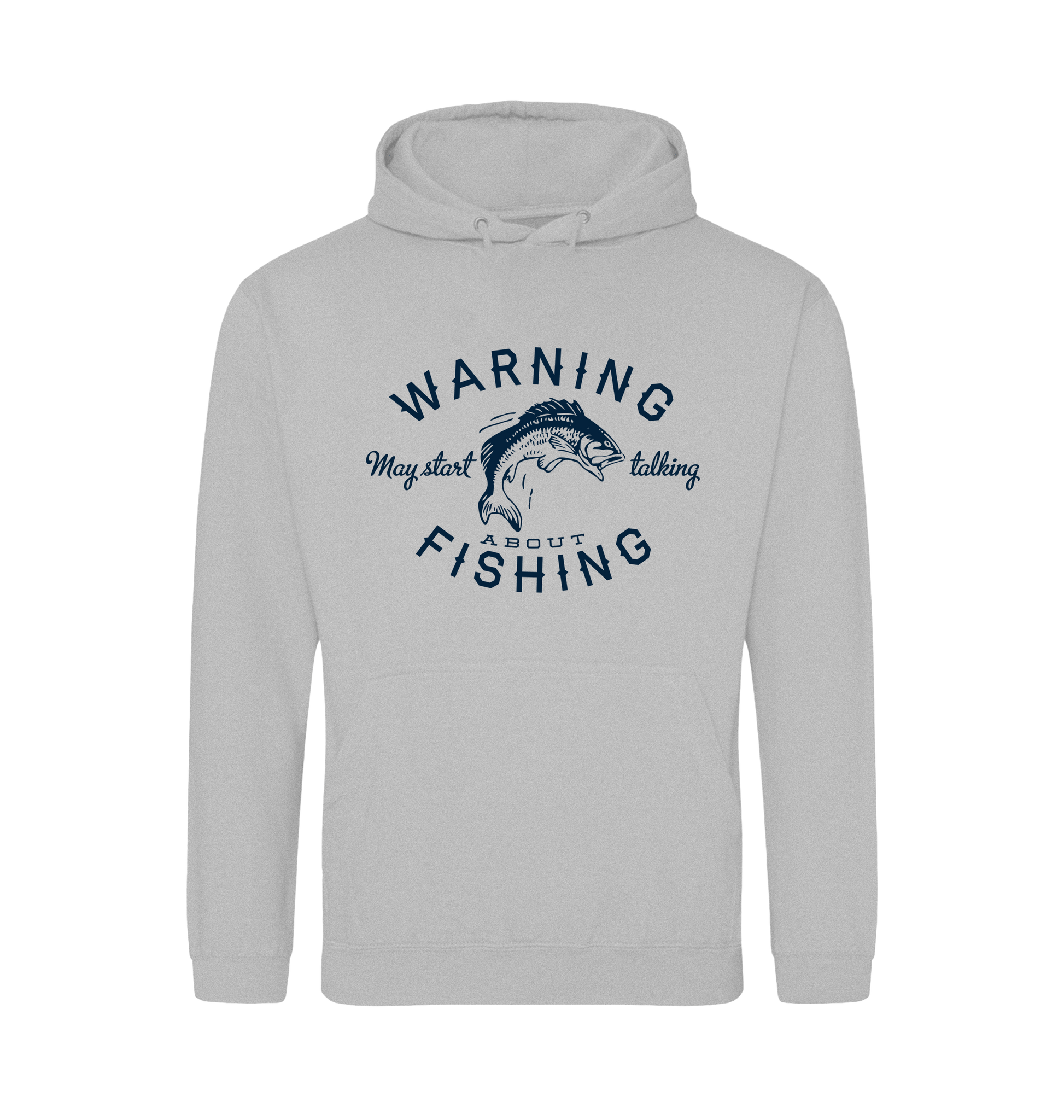 Heather Grey Printed Hoody Front