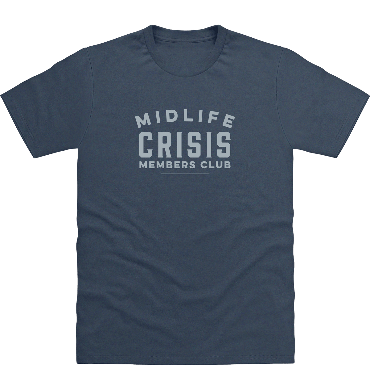 Airforce Blue Printed T-shirt Front