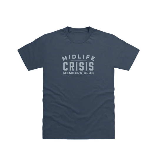 Airforce Blue Printed T-shirt Front