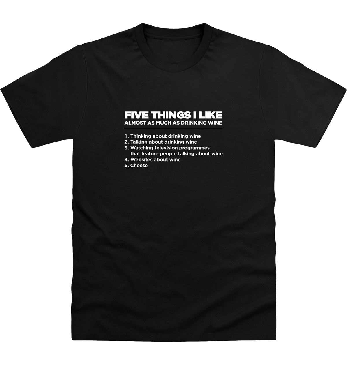 Deep Black Printed T-shirt Front