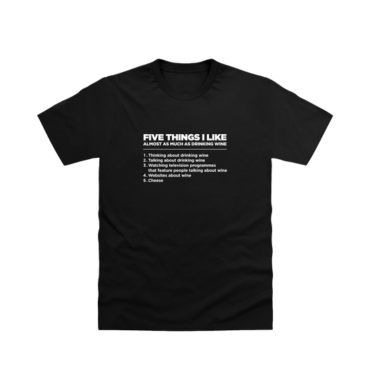 Deep Black Printed T-shirt Front